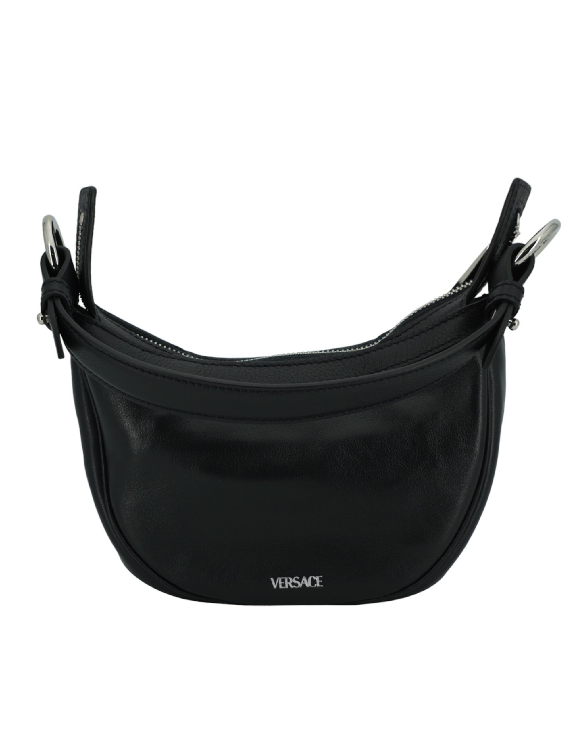 Elegant Black Mini Hobo Shoulder Bag hover