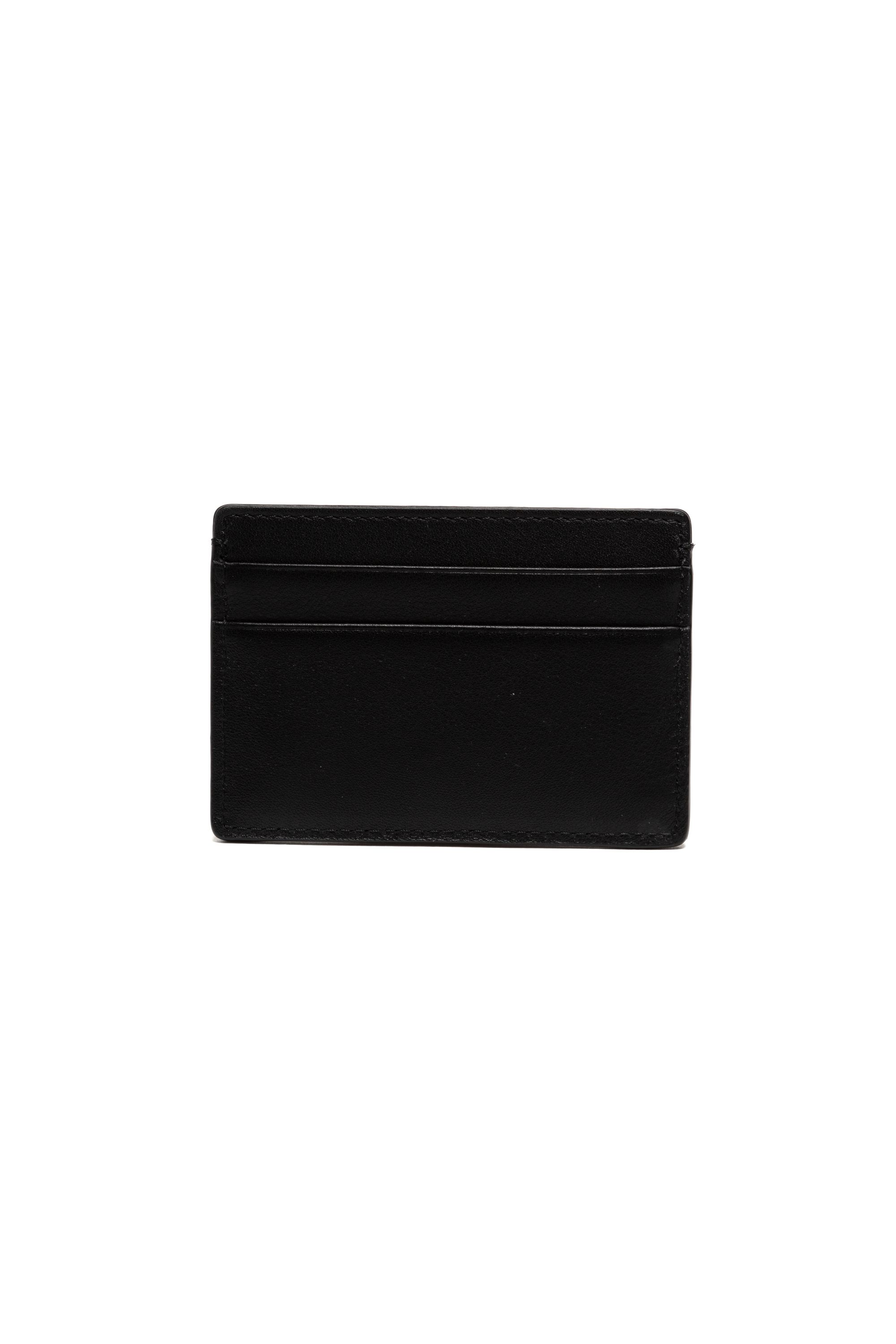 Black Leather La Medusa Card Holder