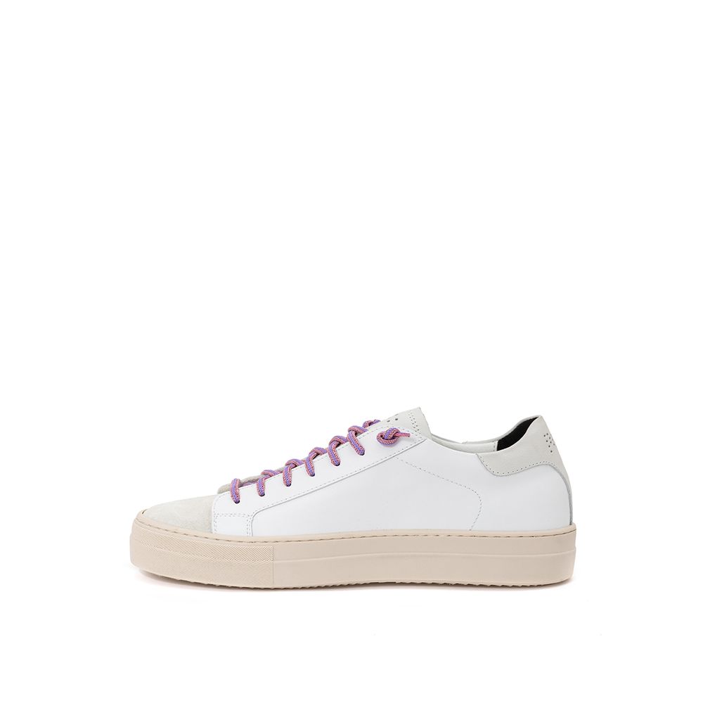 White Leather Athletic Sneakers hover