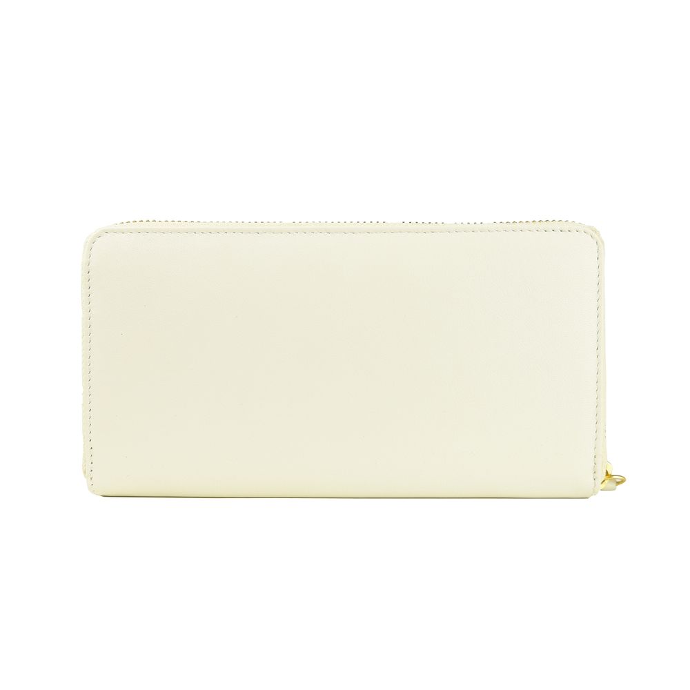White Calfskin Women Wallet hover
