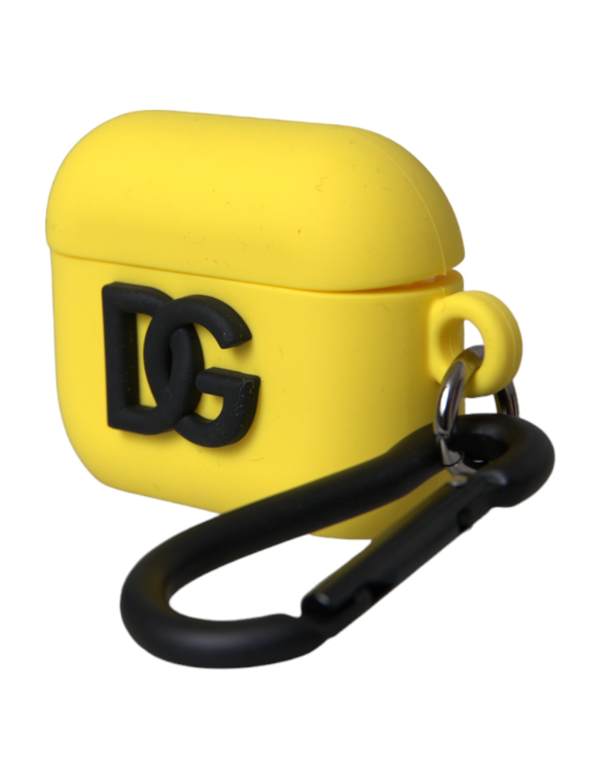 Yellow Silicone Logo Embossed Airpods Case hover