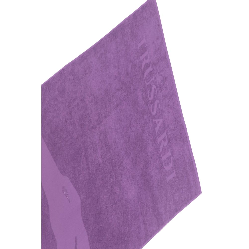 Purple Cotton Men Beach Towel hover