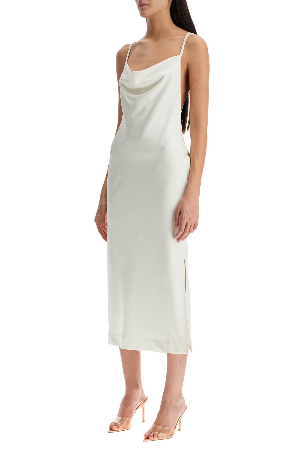 satin slip dress for elegant hover