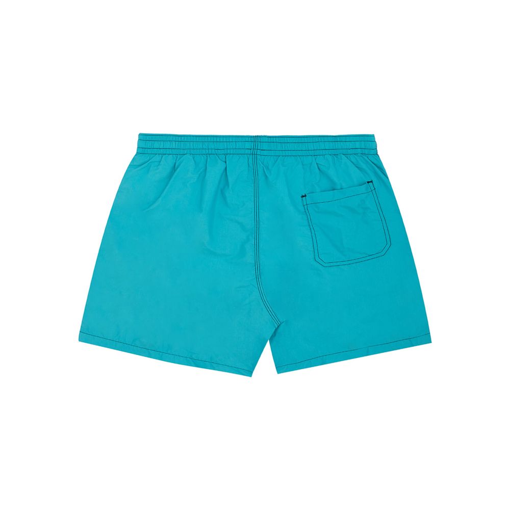 Turquoise Polyester Swim Shorts hover
