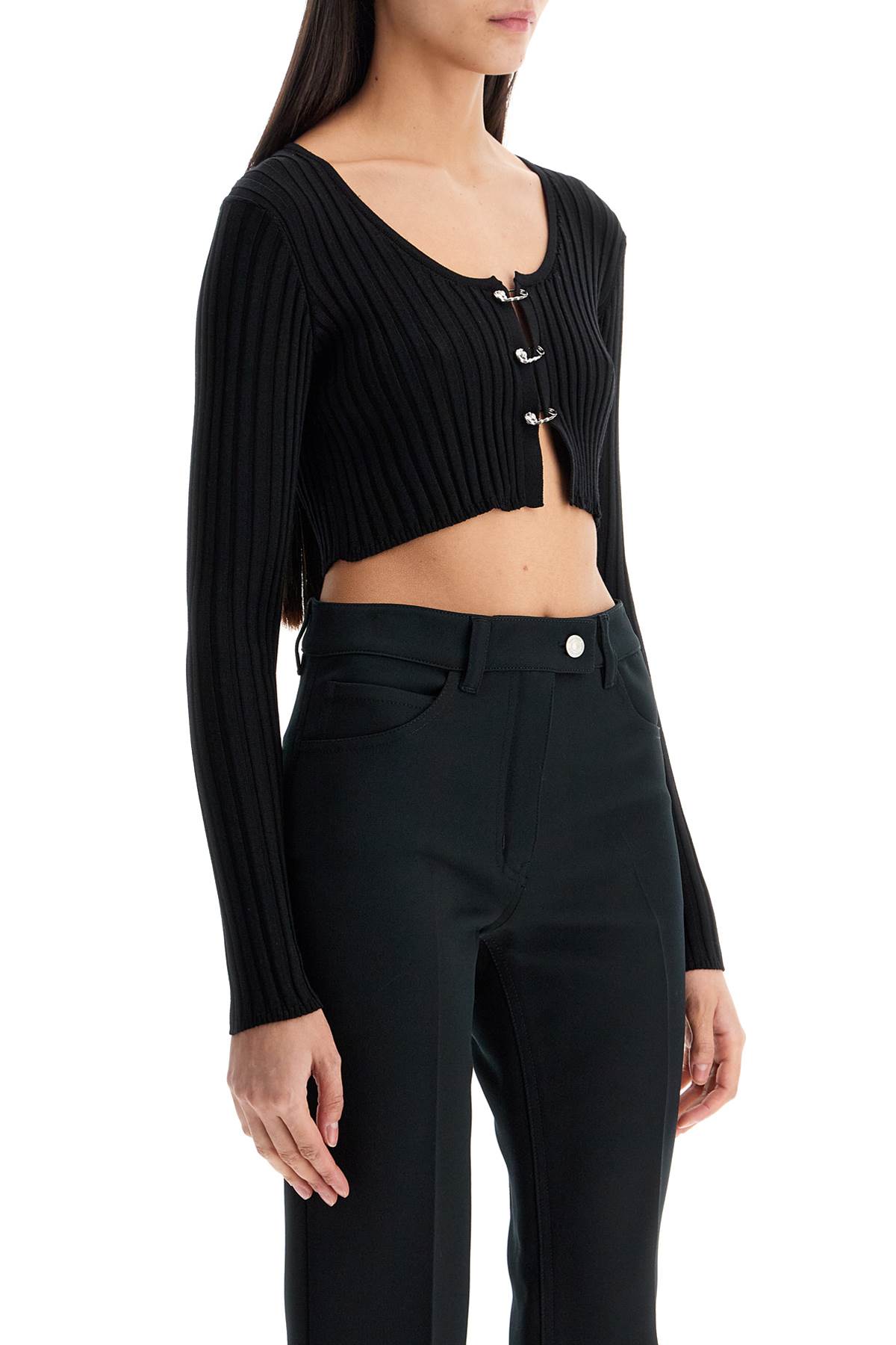 'cropped safety pin cardigan hover