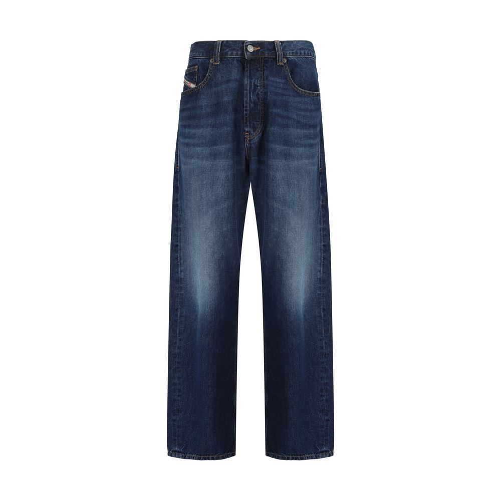 Blue Cotton Relaxed Fit Jeans