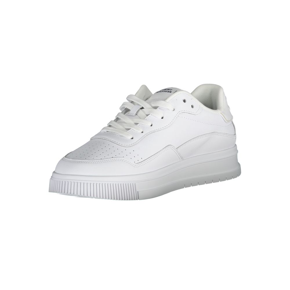 Tommy Hilfiger Supercup Leather Stripe Sneakers In White hover