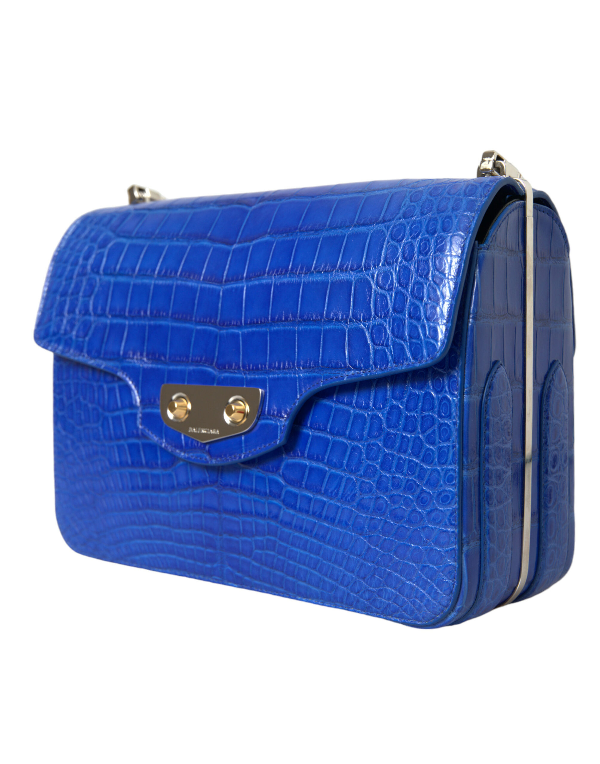 Blue Exotic Leather Neo Classic Small Shoulder Bag hover