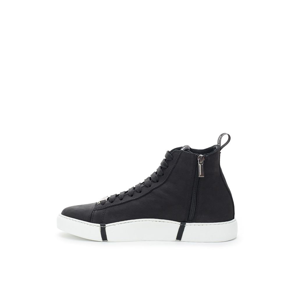 Elegant Suede Sneakers in Chic Black hover