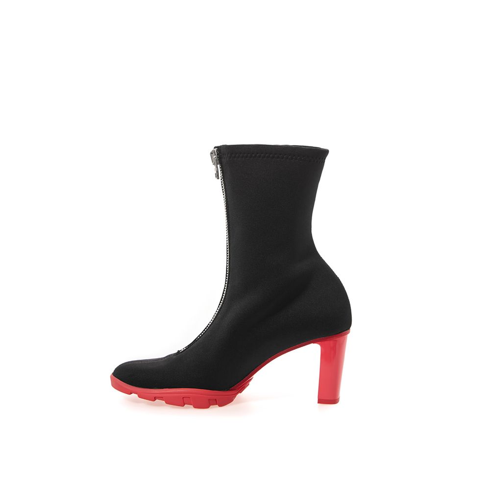 Black Neoprene Ankle Boots hover