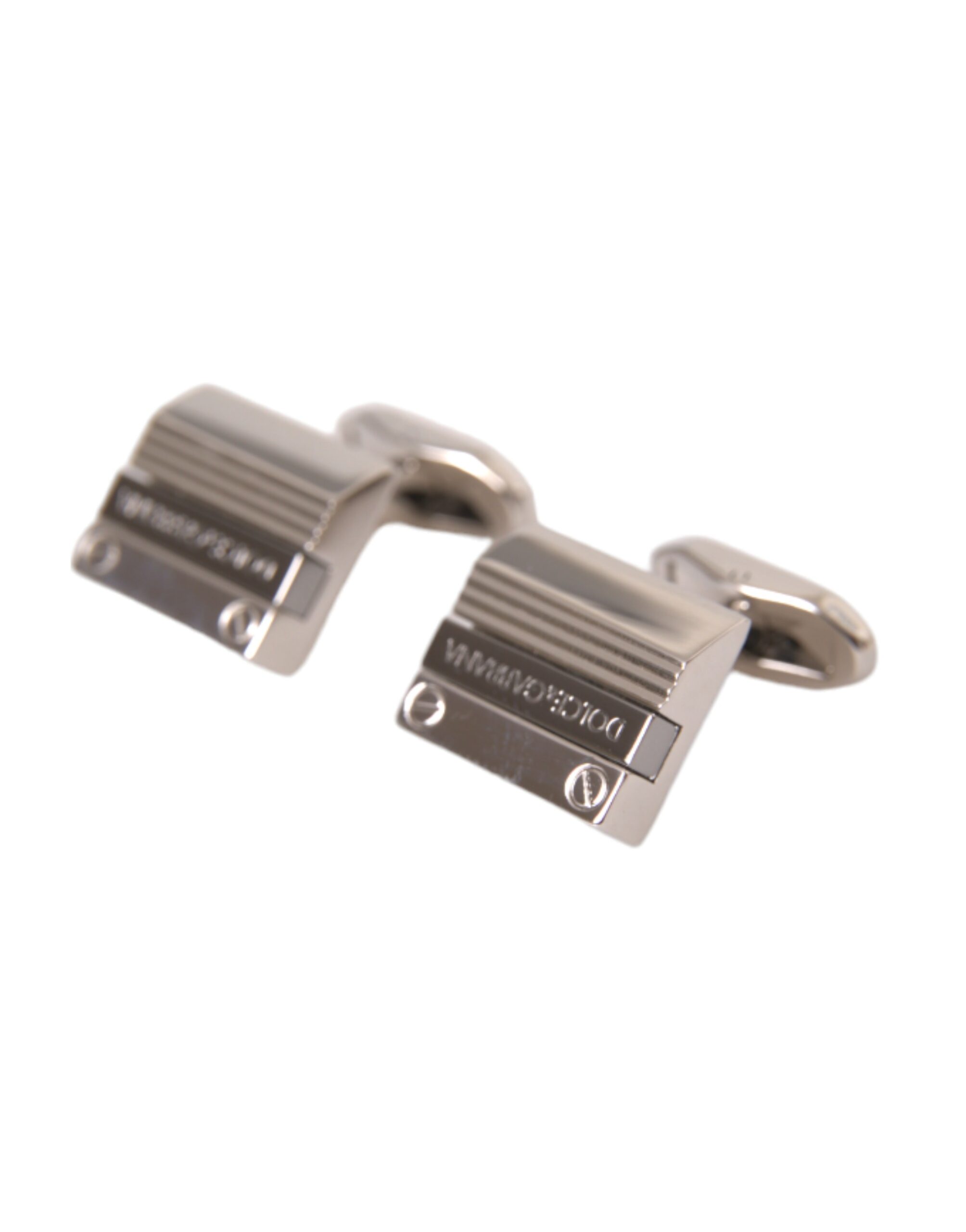 Silver Plated Metal Brass DG Logo Pin Cufflinks hover