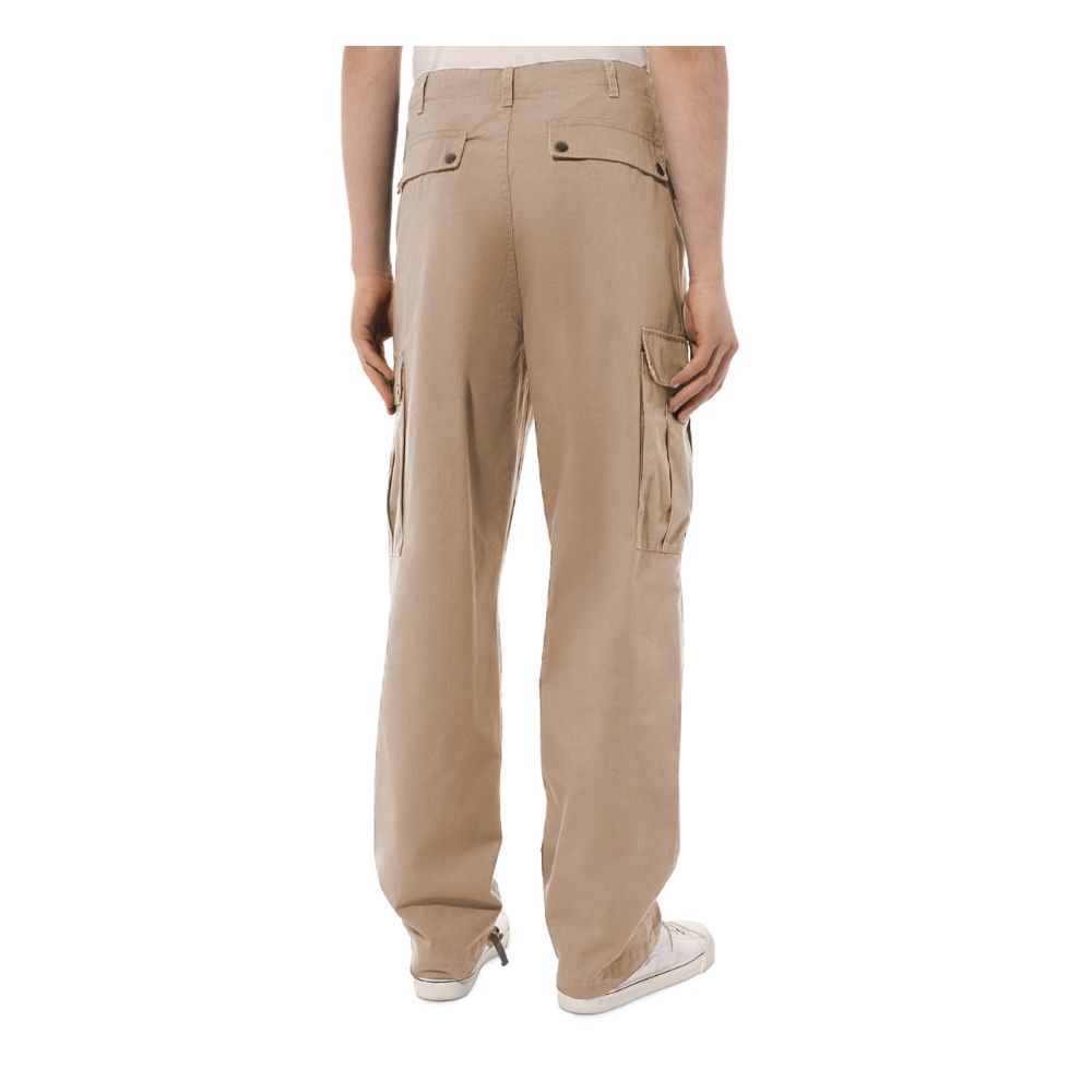 Beige Cotton Men Cargo Trouser hover