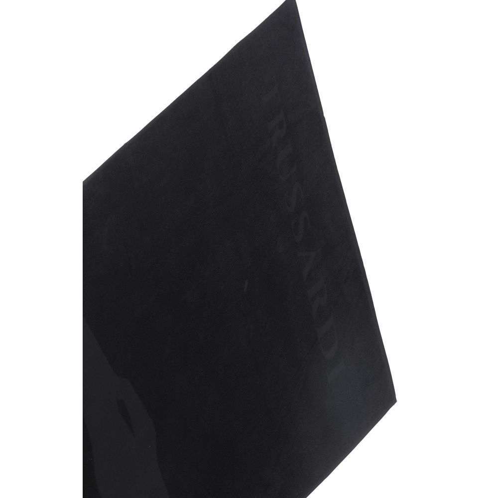 Black Cotton Men Beach Towel hover