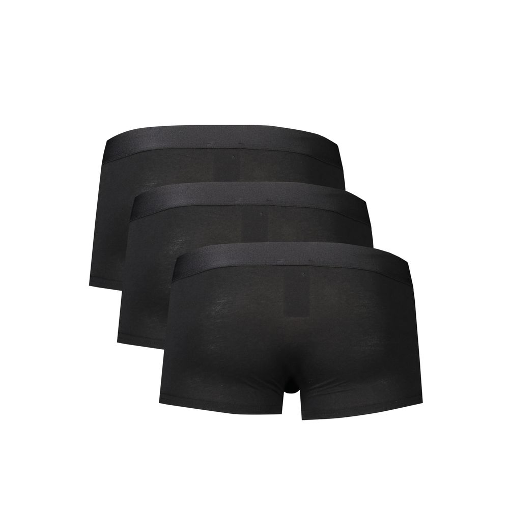 Black Polyester Men Boxer Underwear hover