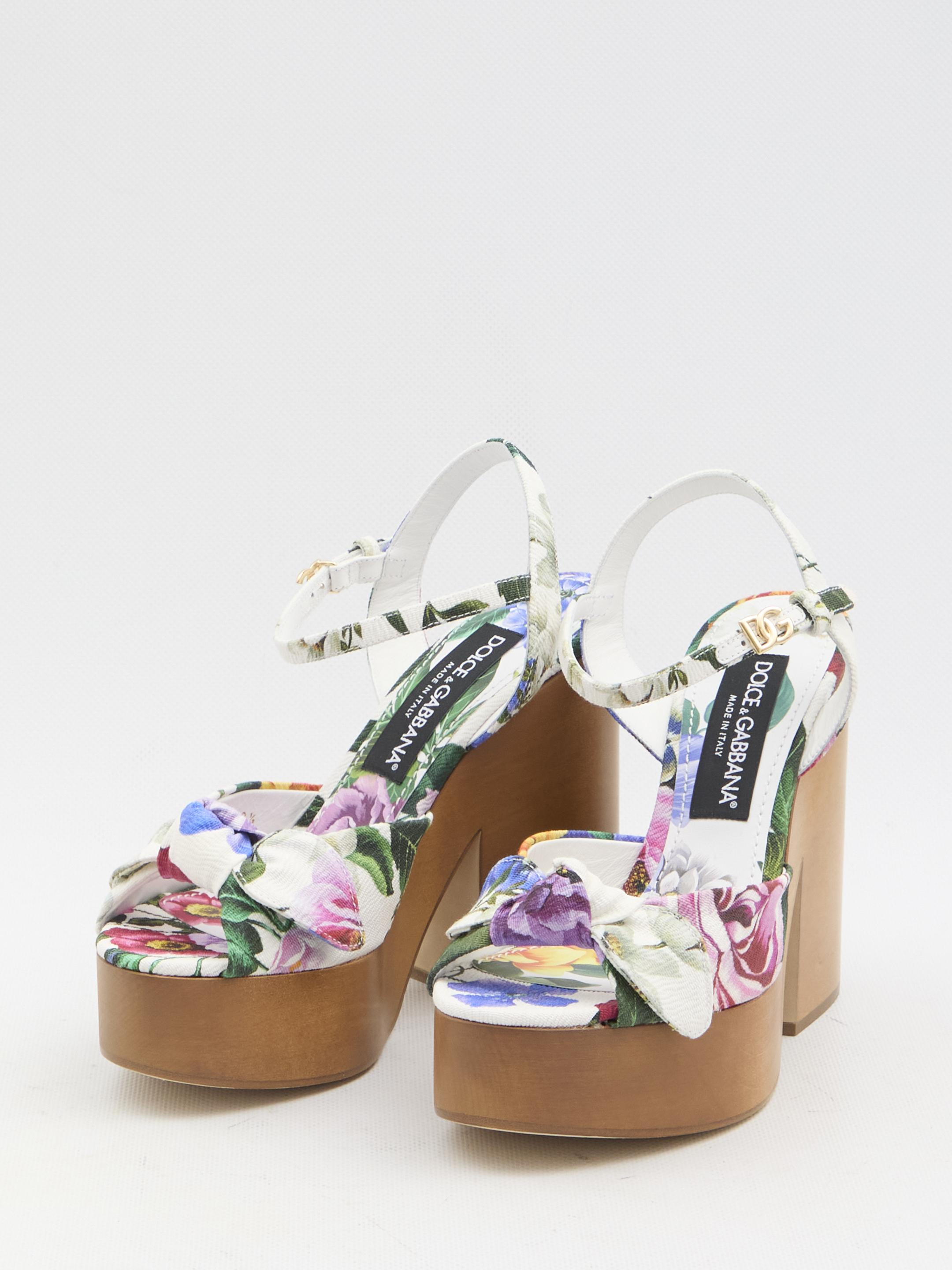 Floral platform sandals hover