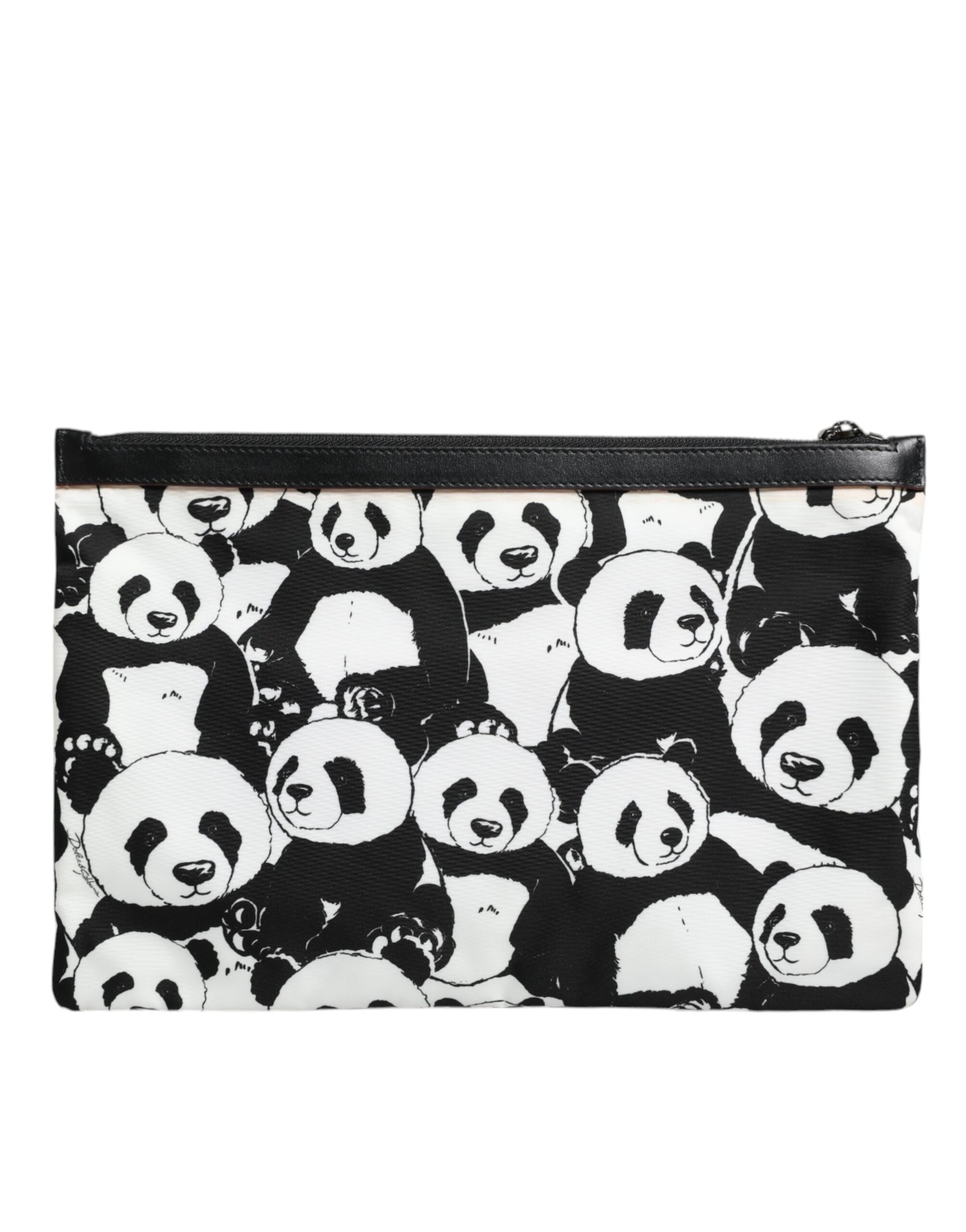 Black White Panda Pattern Clutch Pouch Bag hover