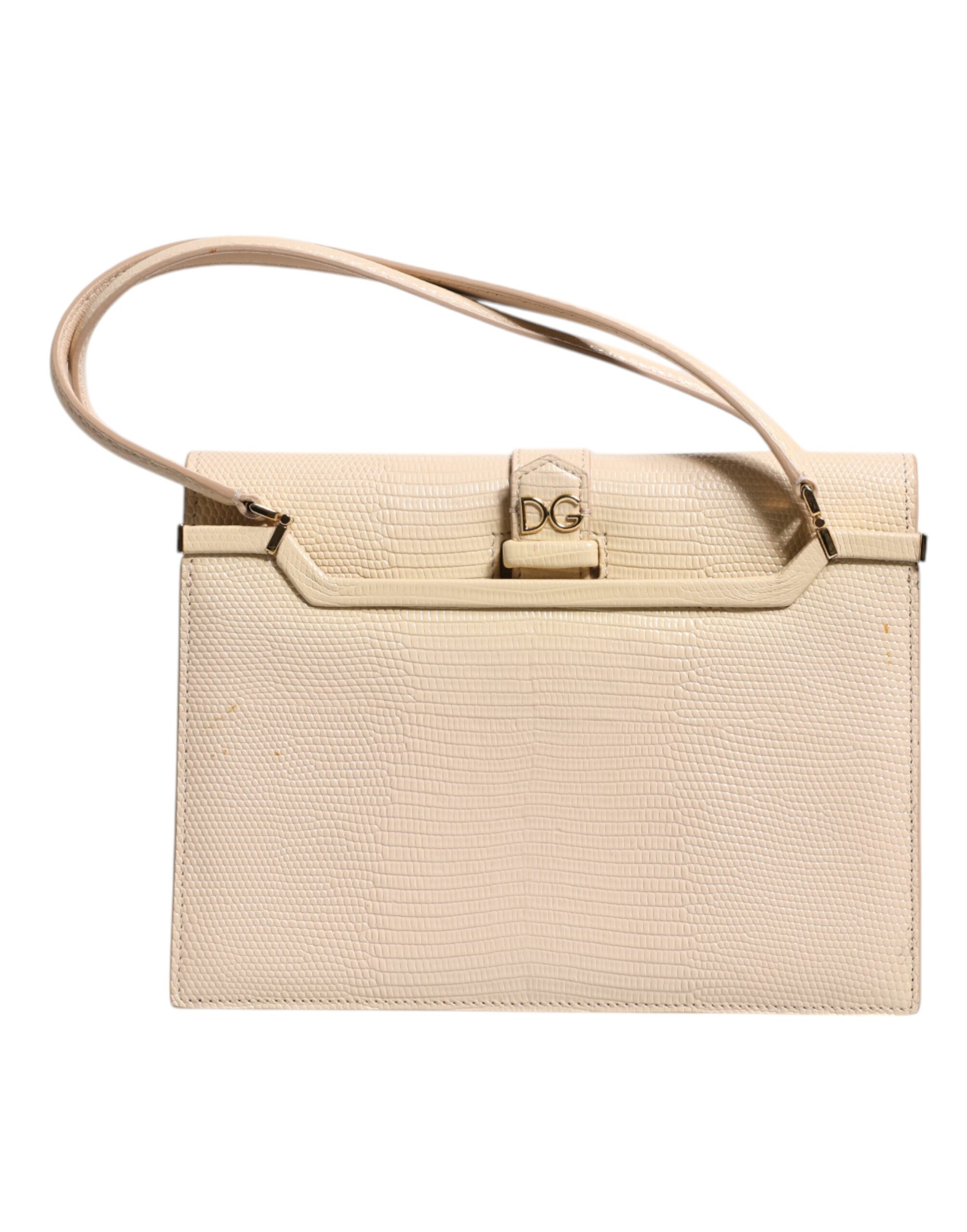 Beige Leather Ingrid Top Handle Shoulder Bag hover