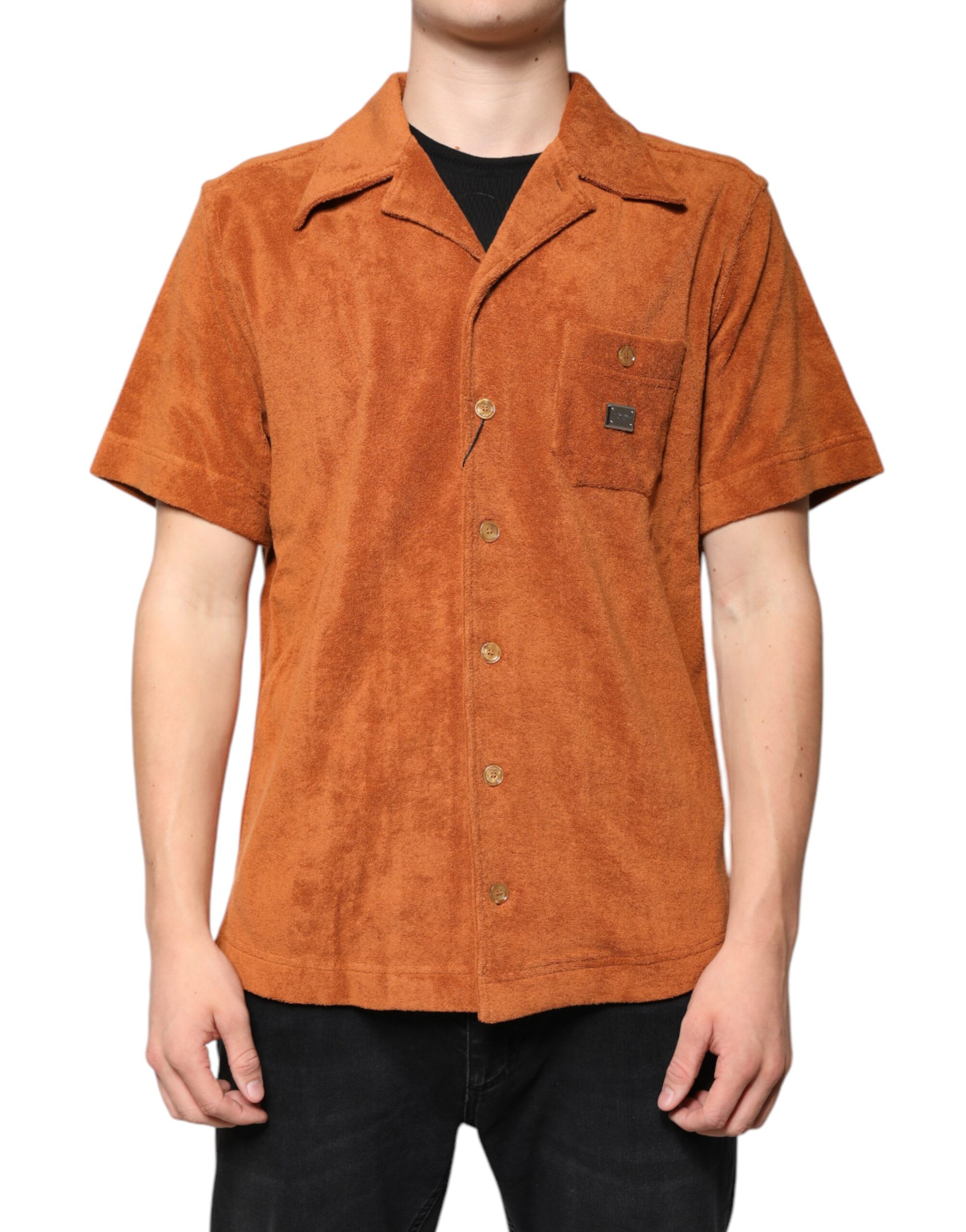 Hazel Cotton Velvet Button Down Collared Shirt hover