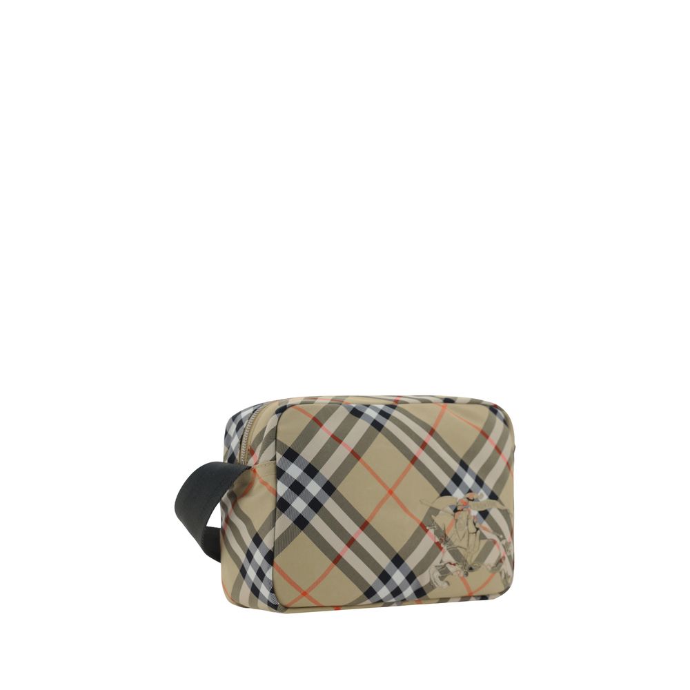 Beige Polyester Shoulder Bag hover