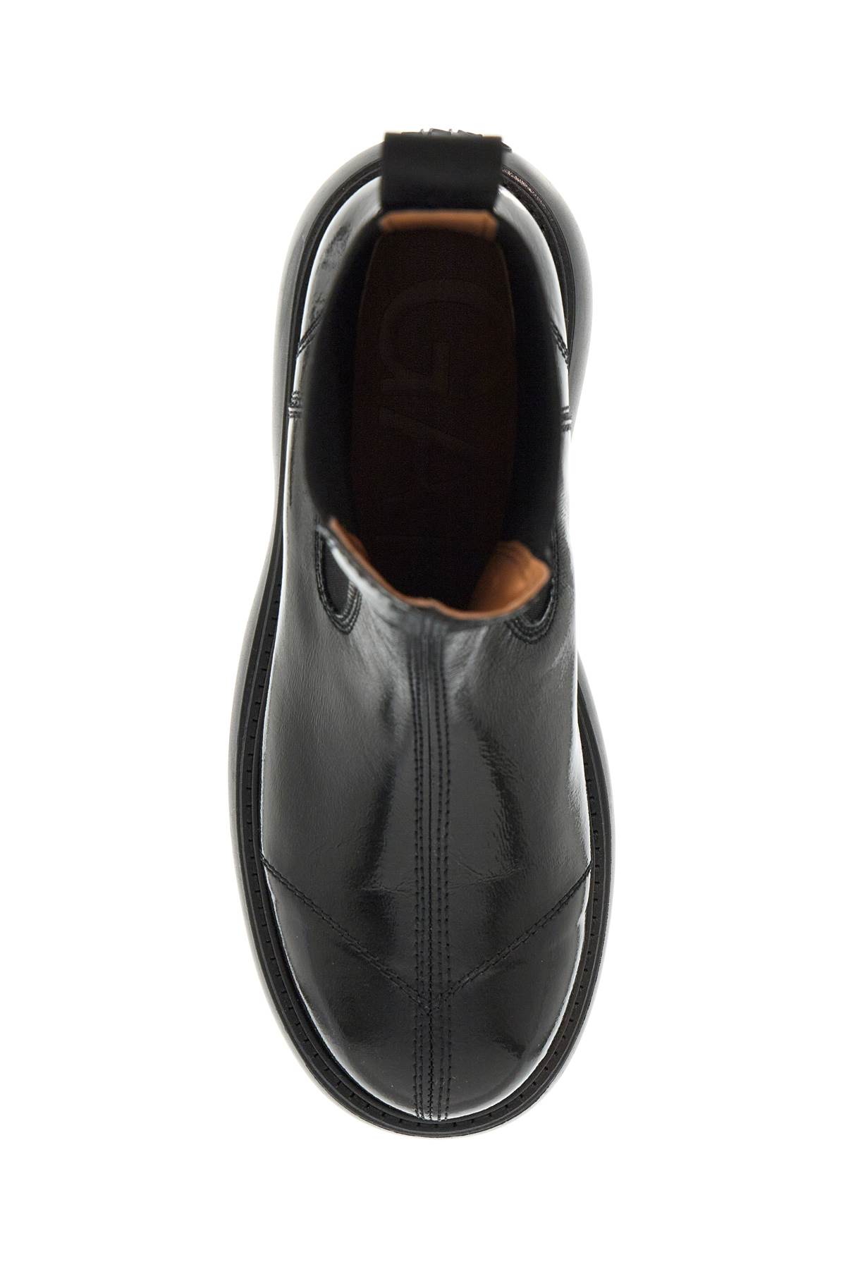 Black Synthetic Leather Chelsea Ankle Boot hover