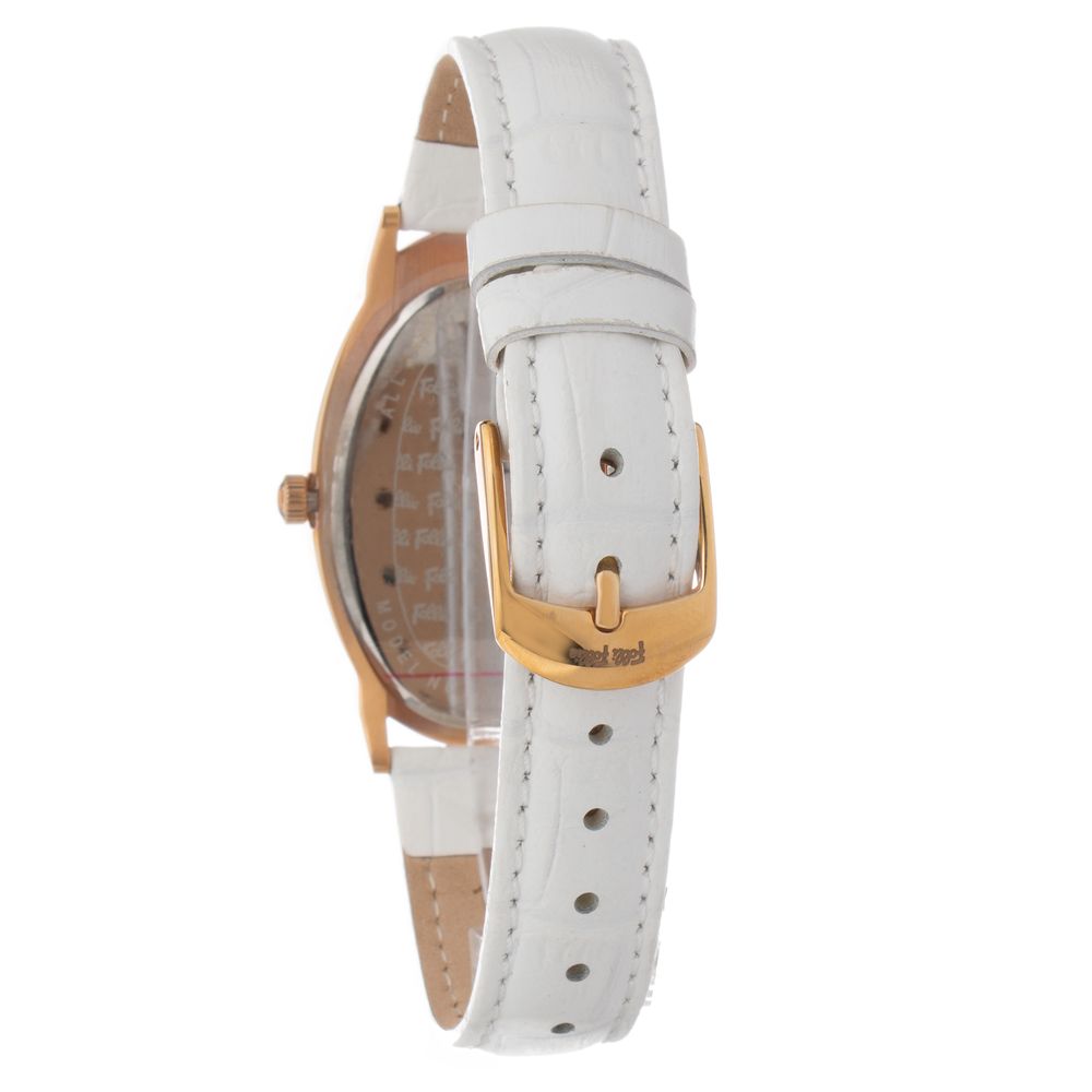 White Leather Dress Watch hover