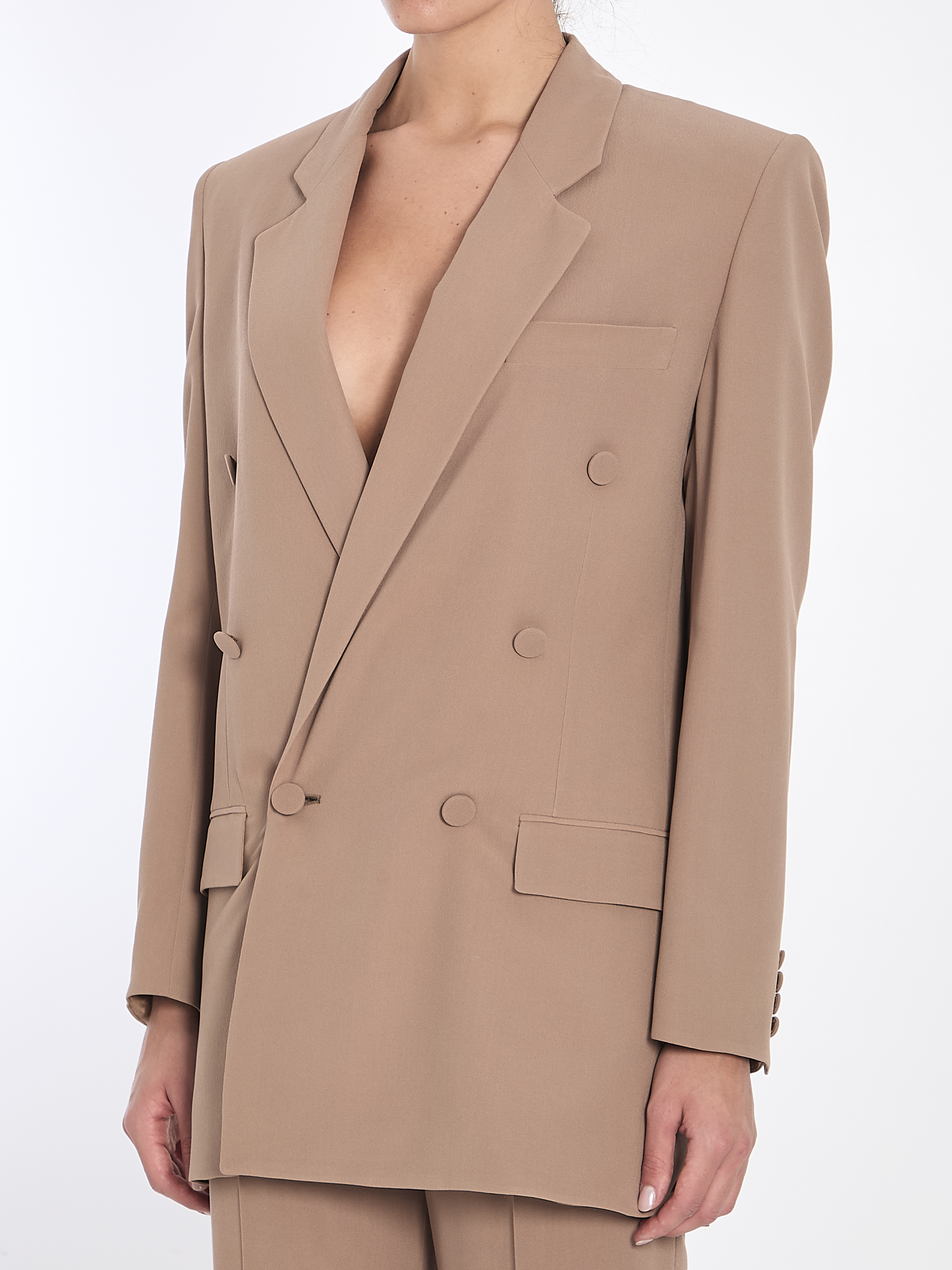 Jacket in silk crepe hover