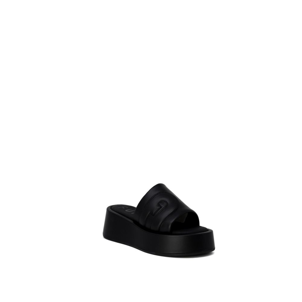 Black Leather Slippers hover