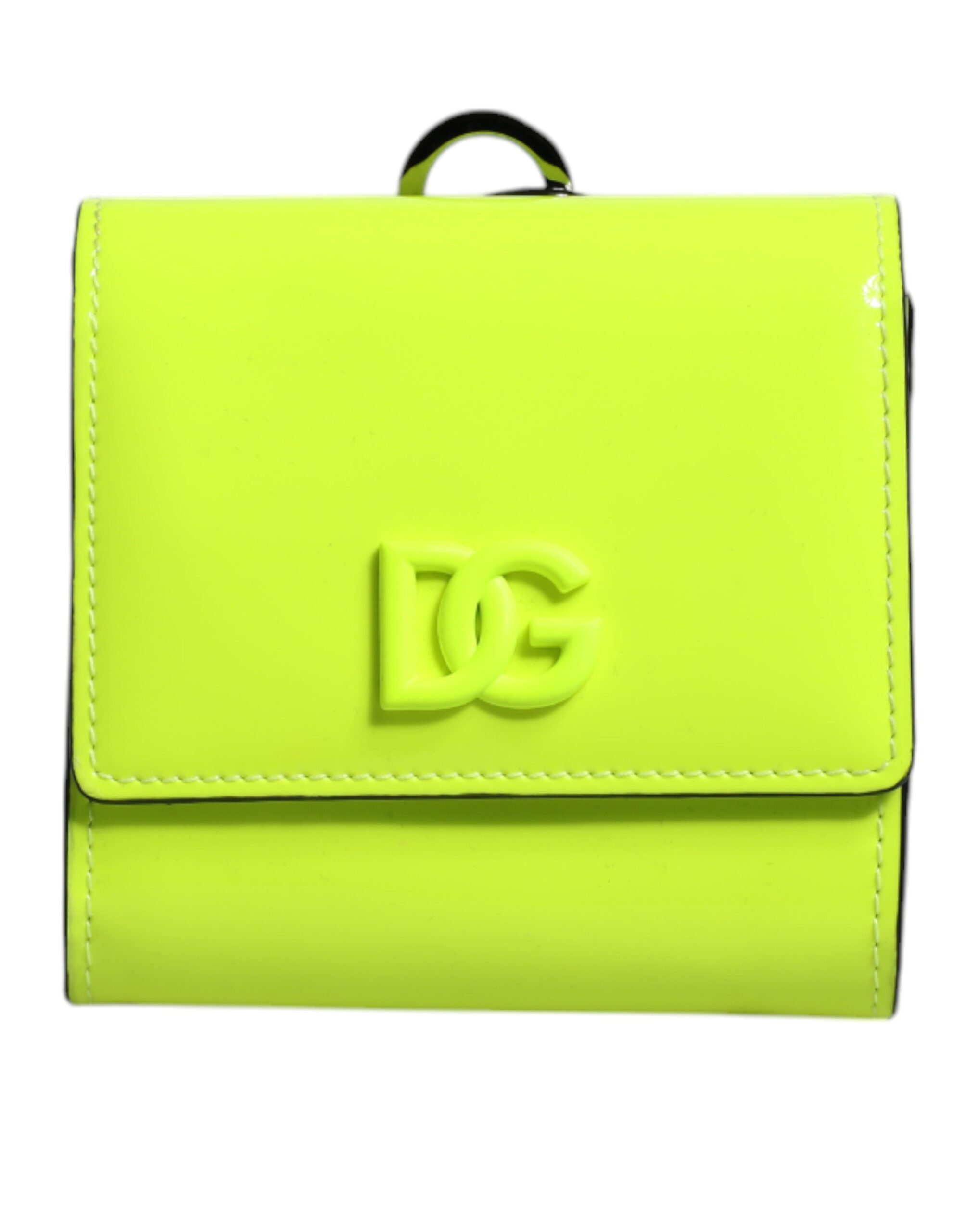 Yellow Green Bifold DG Logo Neck Strap Cardholder Wallet hover