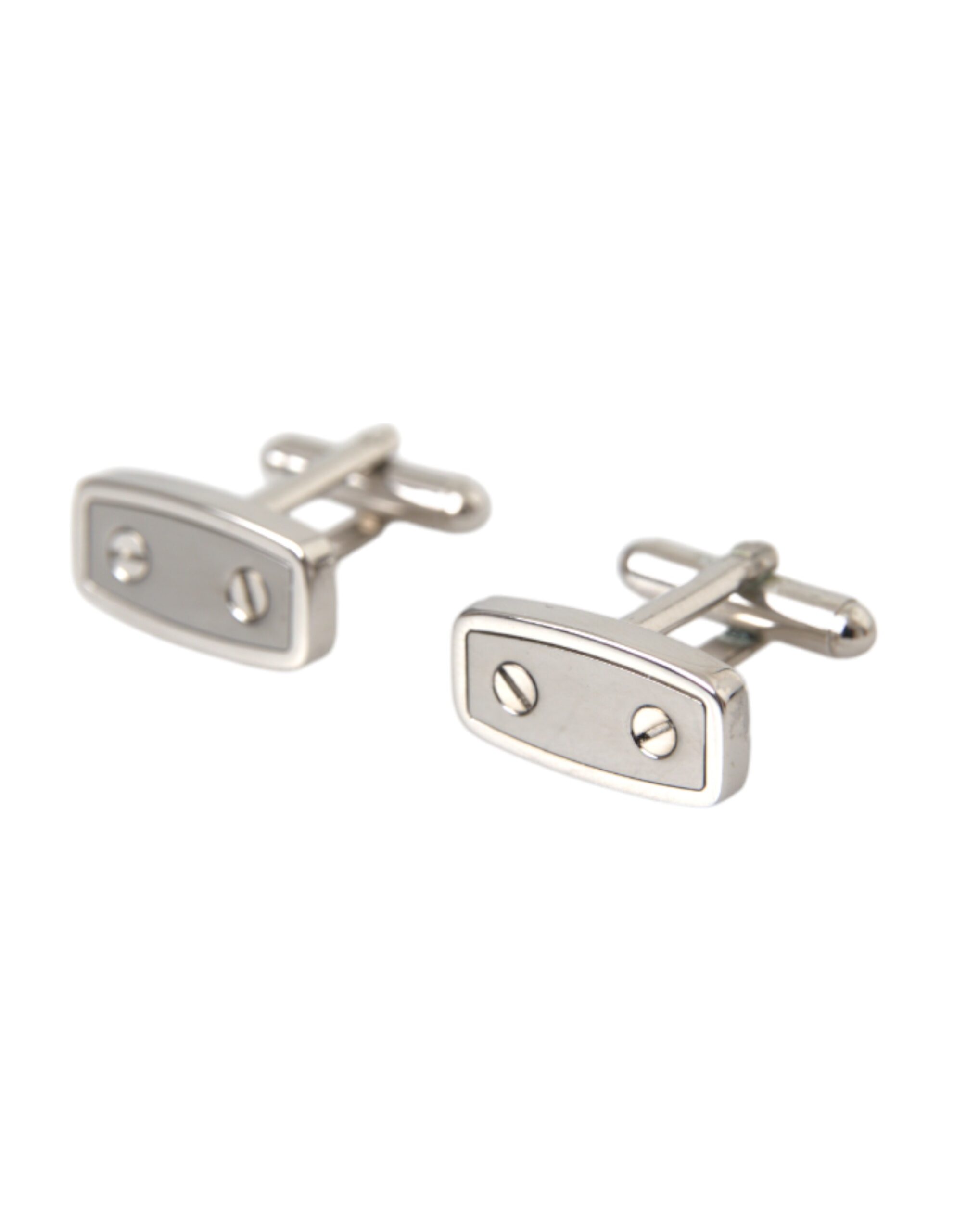 Silver Plated Metal Brass Pin Men Cufflinks hover