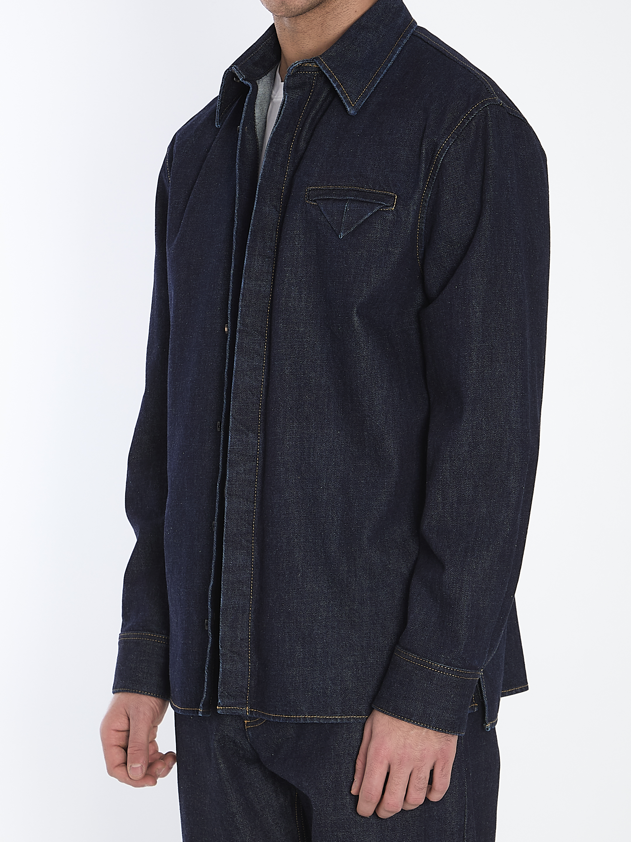 Indigo denim shirt hover