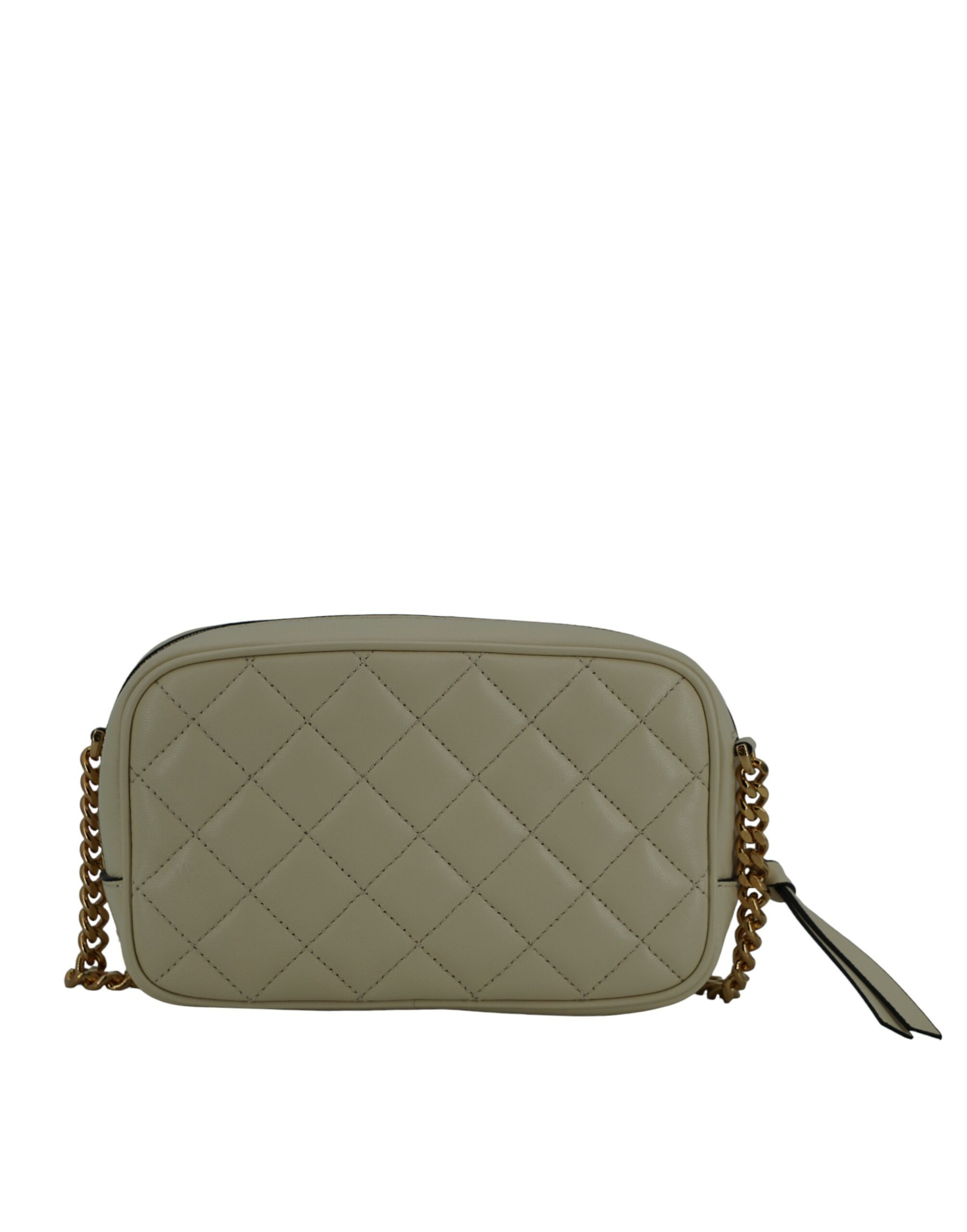 Elegant White Lamb Leather Camera Bag hover