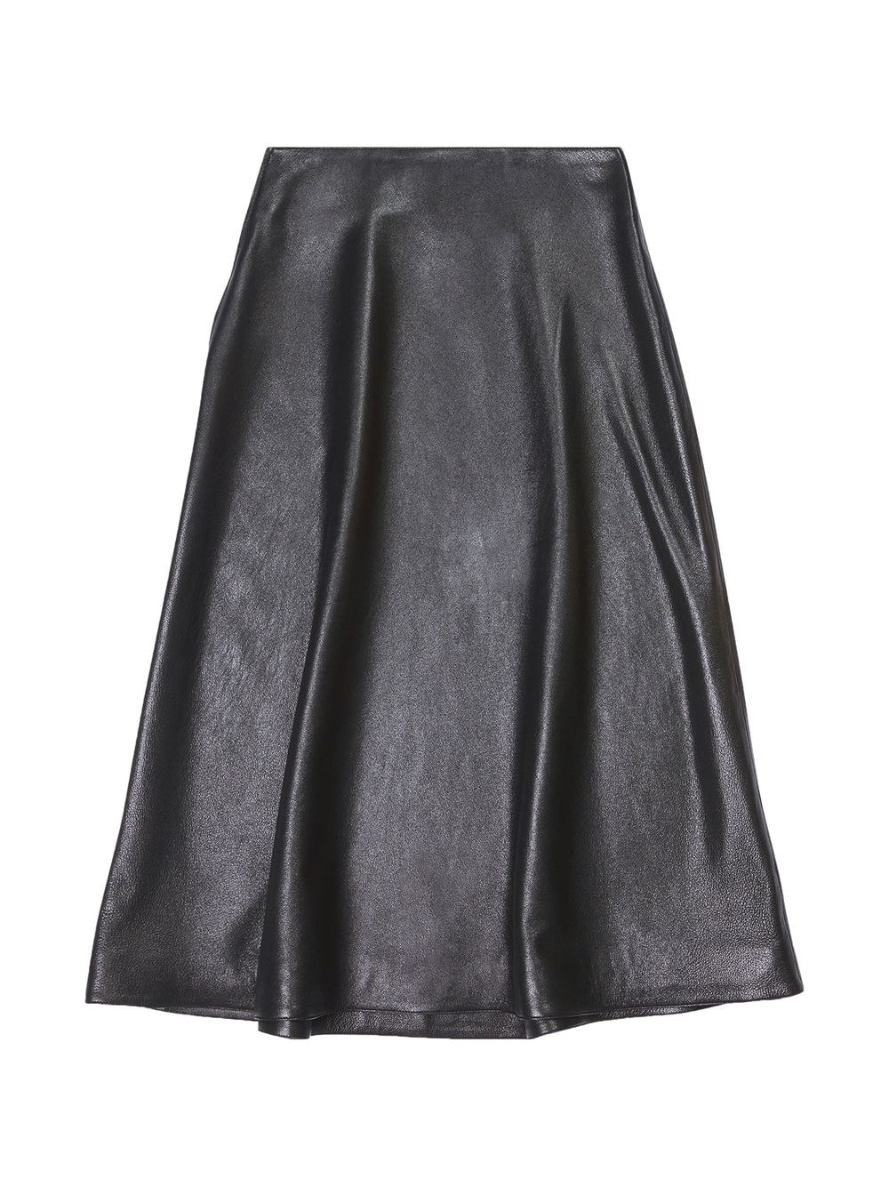 Leather Midi Skirt In Black hover