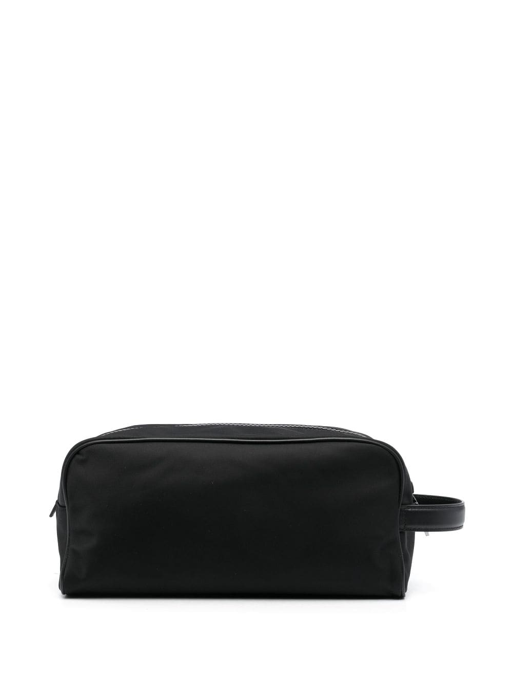 Nylon toiletry bag with rubberized logo hover