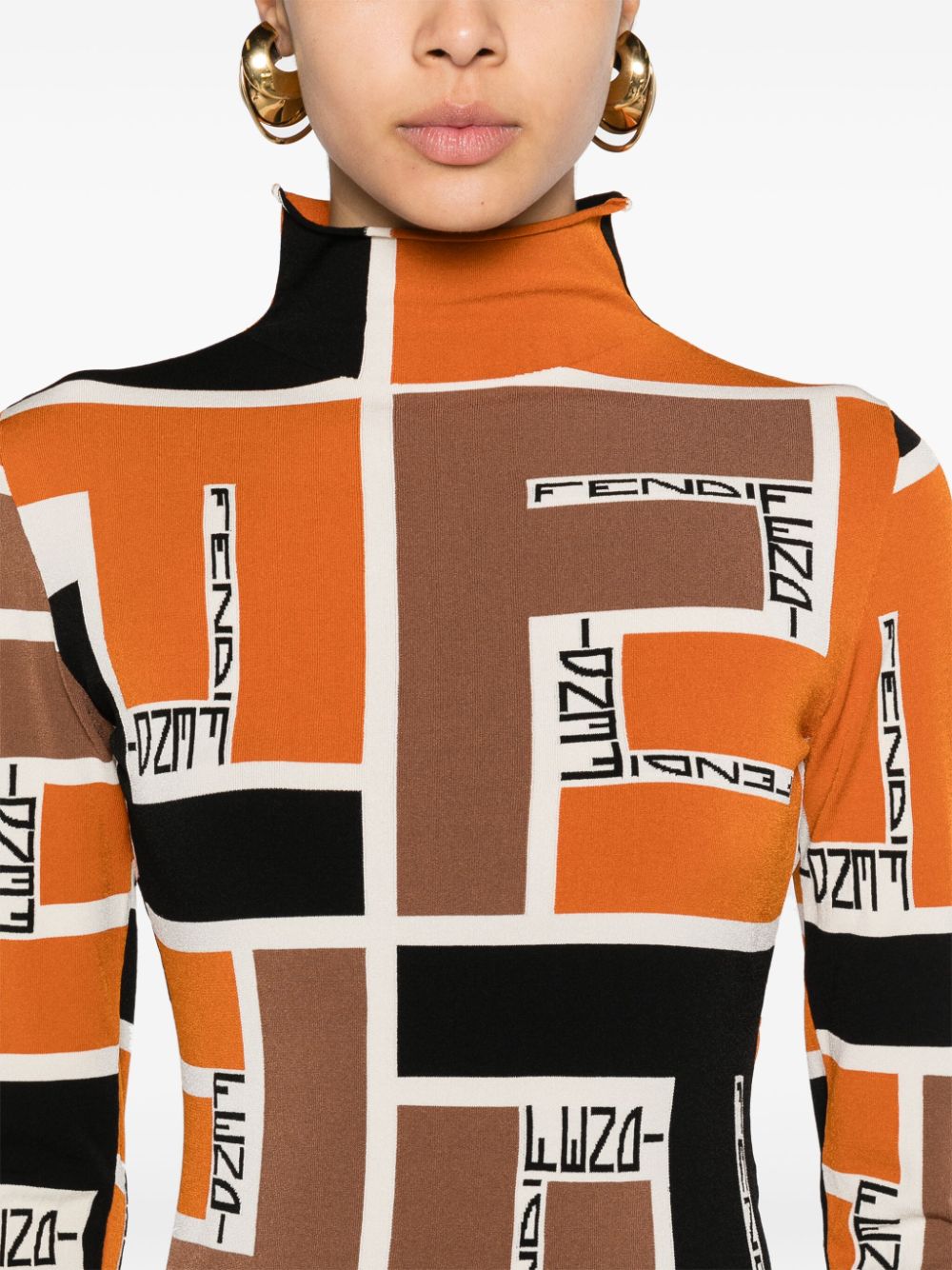 Fendi Sweaters Orange