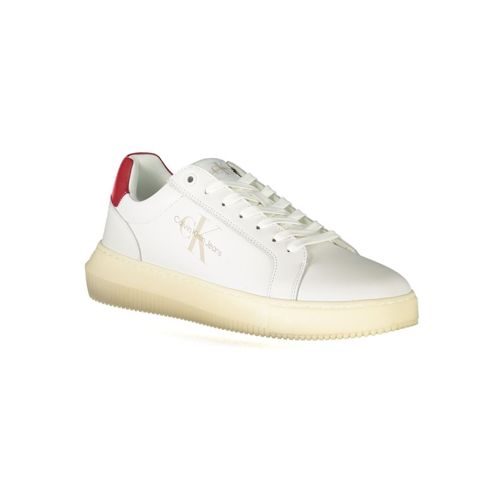 White Polyester Sneaker hover