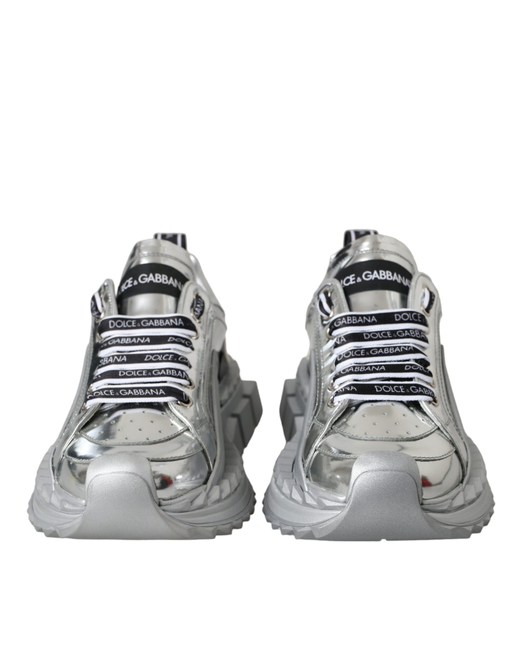 Silver Leather Super Queen Sneakers Shoes hover