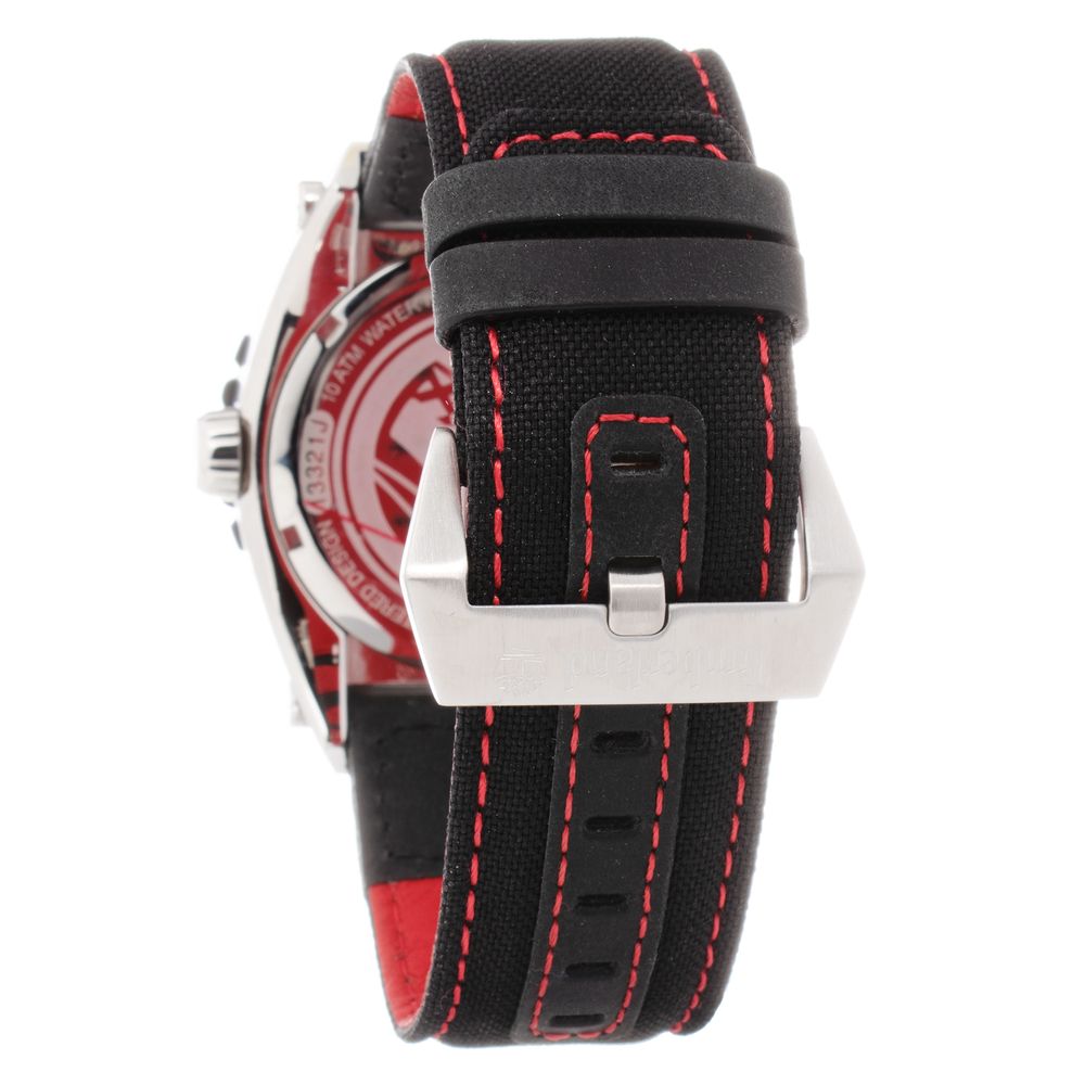 Black Leather Sport Watch hover