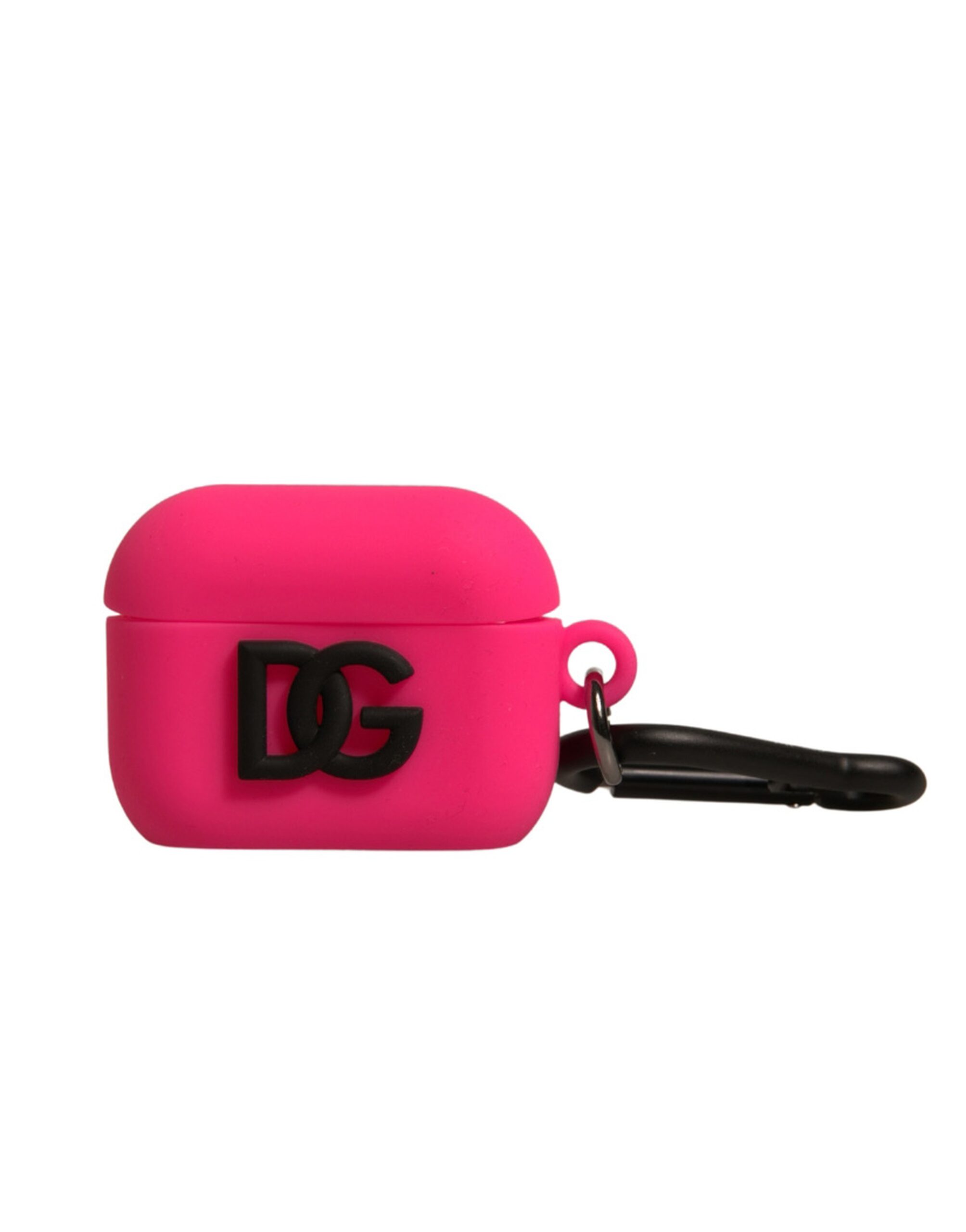 Pink Silicone Rubber Logo Embossed Airpods Case hover