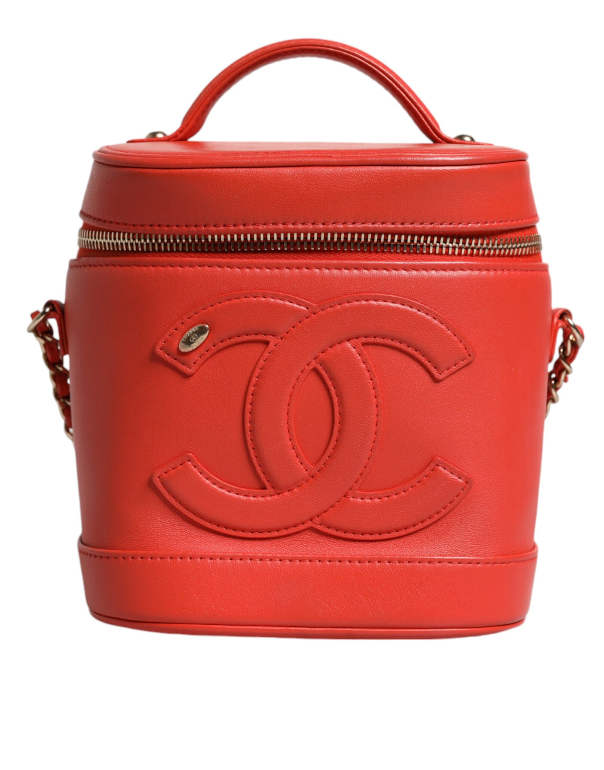 Orange Coco Mark Vanity Chain Shoulder Hand Purse hover