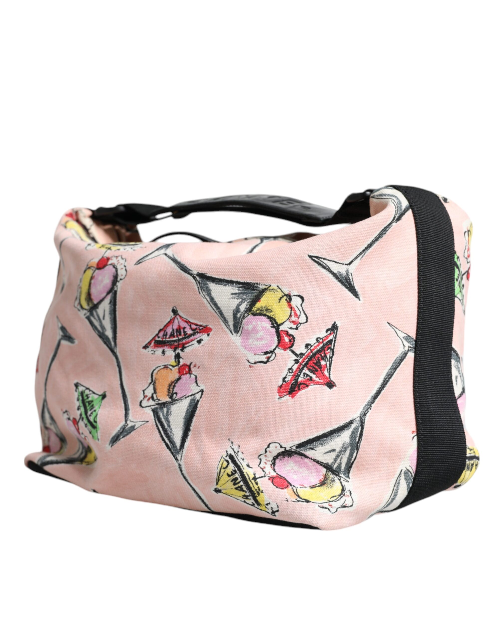 Pink Cruise Collection Parfait Canvas Printed Bag Purse hover