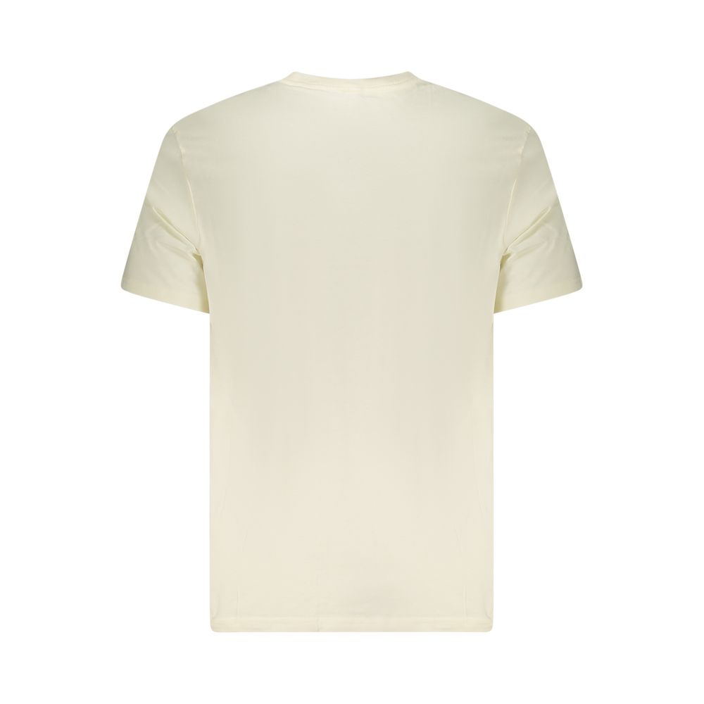 Beige Cotton Men T-Shirt
