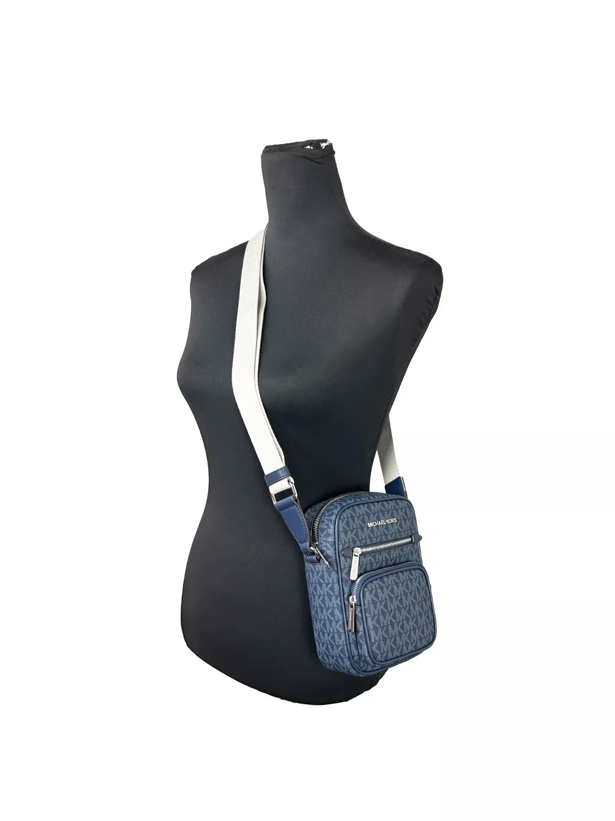 North South Medium Crossbody Bag Navy Blue hover