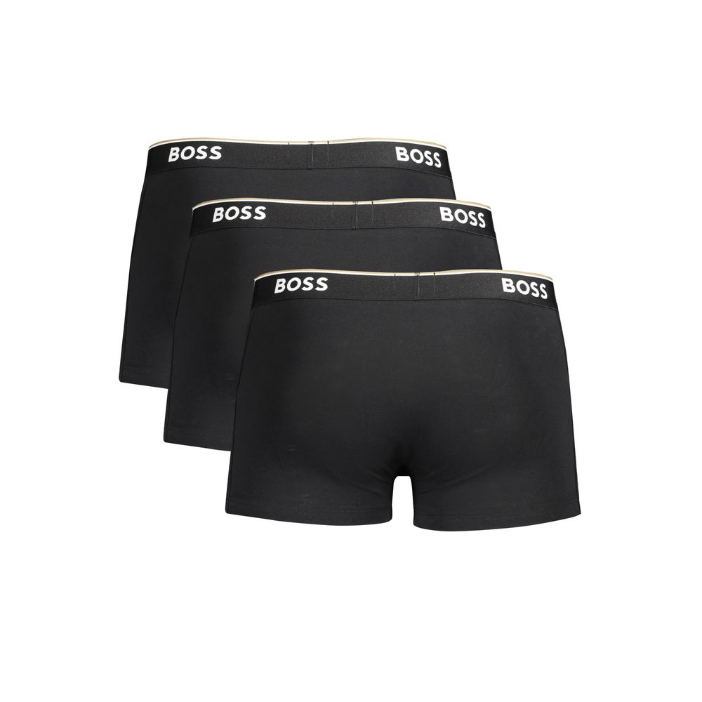 Black Cotton Men Boxer Underwear Pack hover