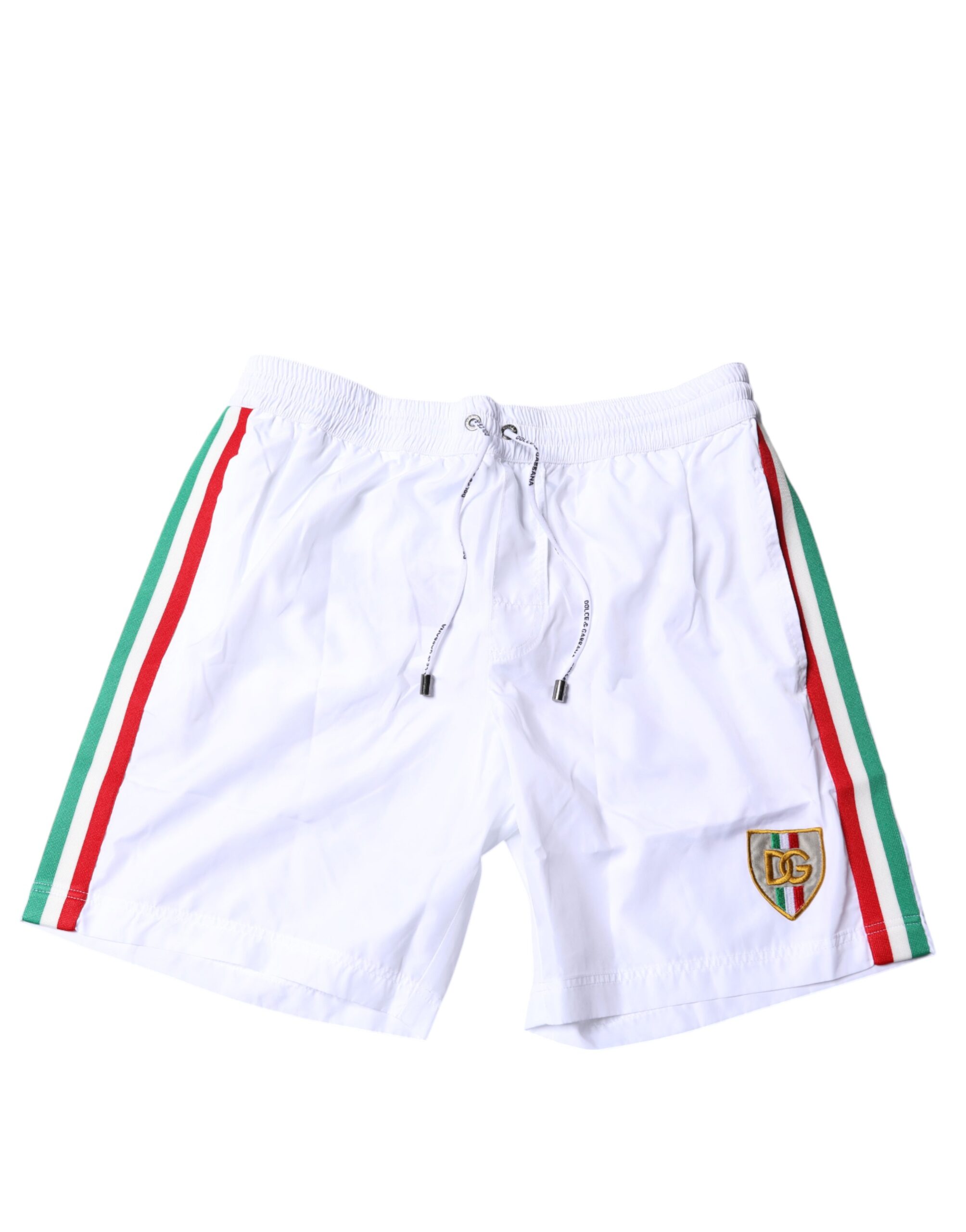 White Stripes Beachwear Shorts 2Pc Swimwear hover
