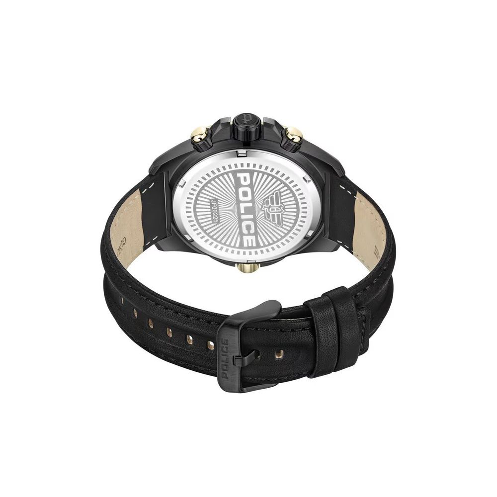 Black Artificial Leather Watch hover