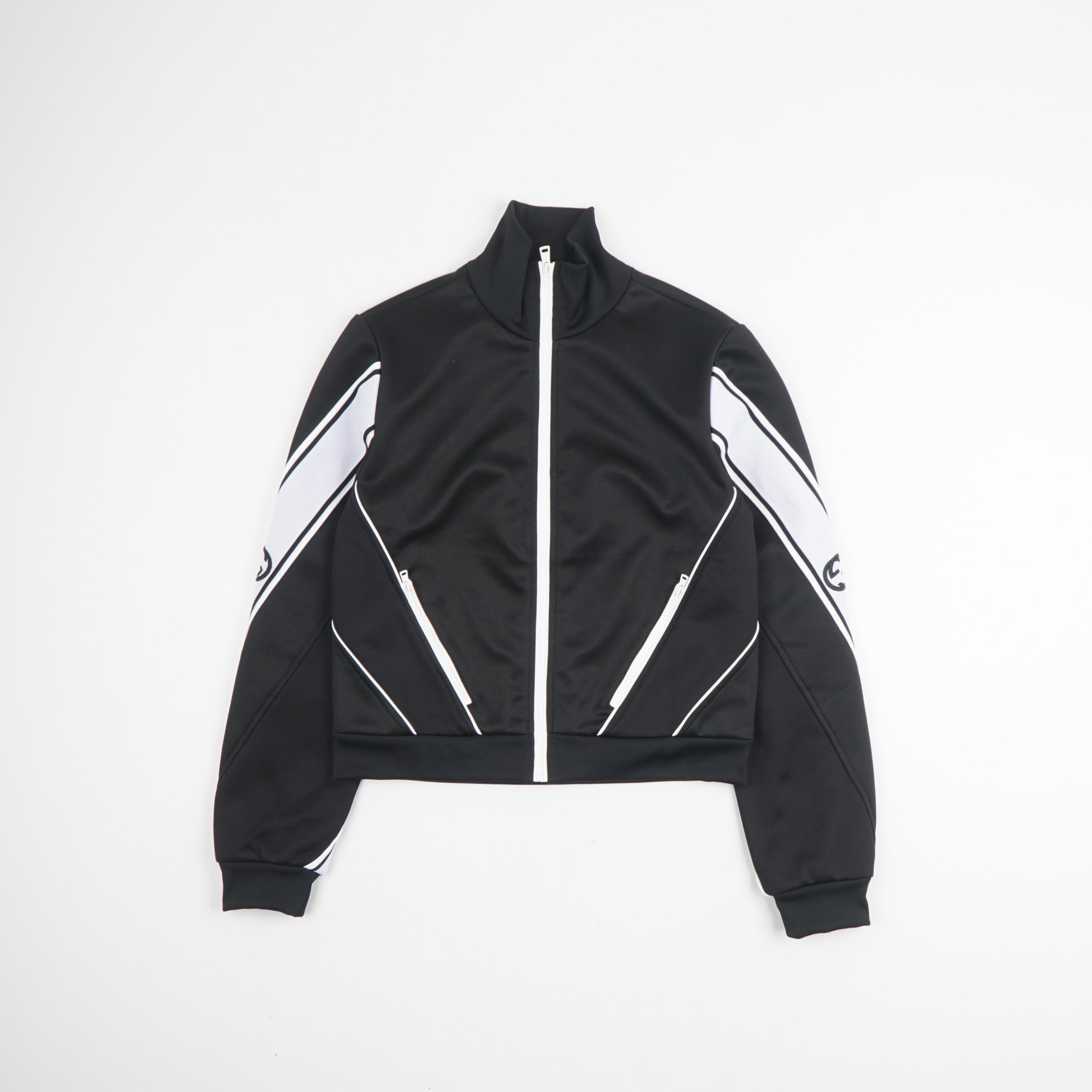 Interlocking G-embroidered Zip-up Sweatshirt In Black