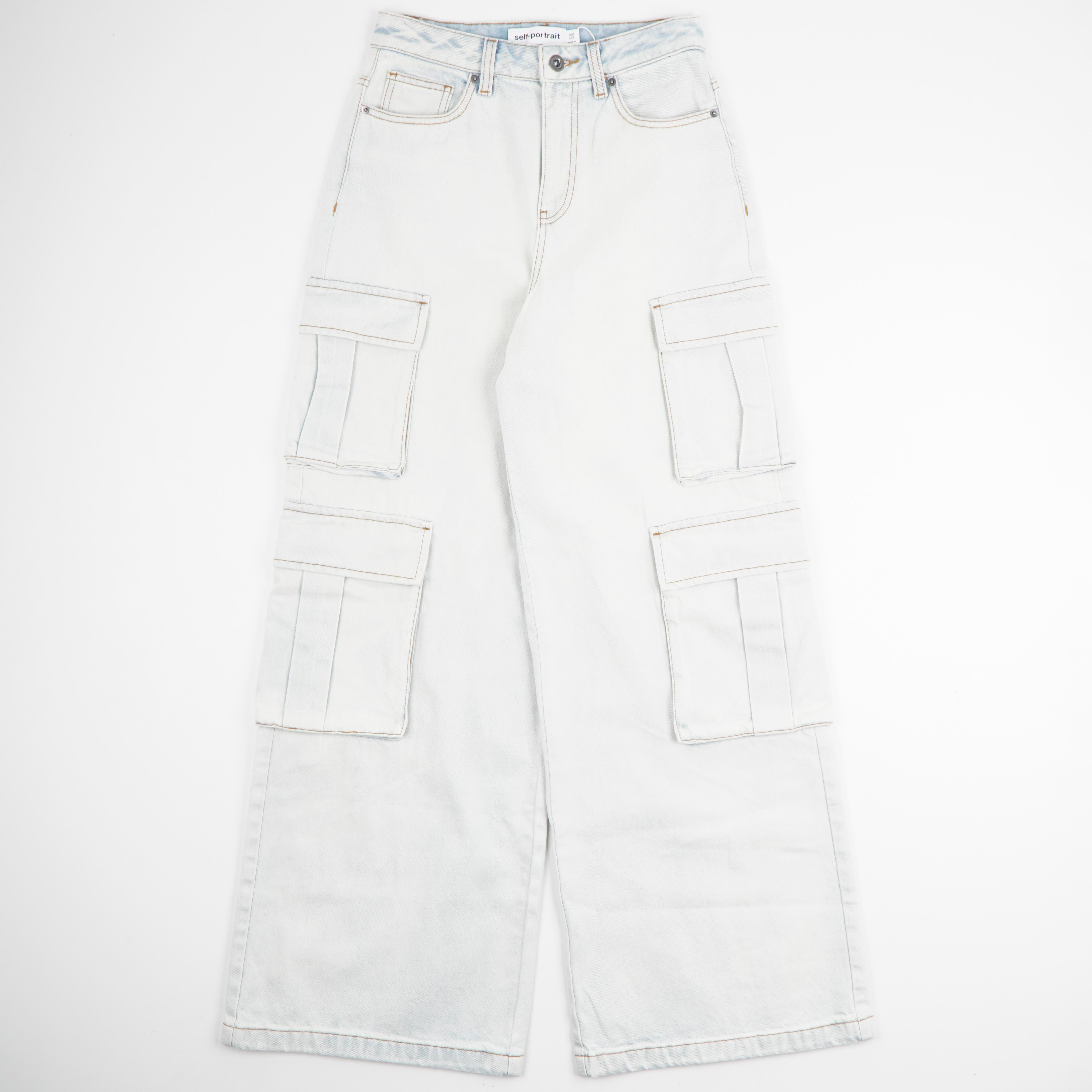 Cargo wide-leg jeans