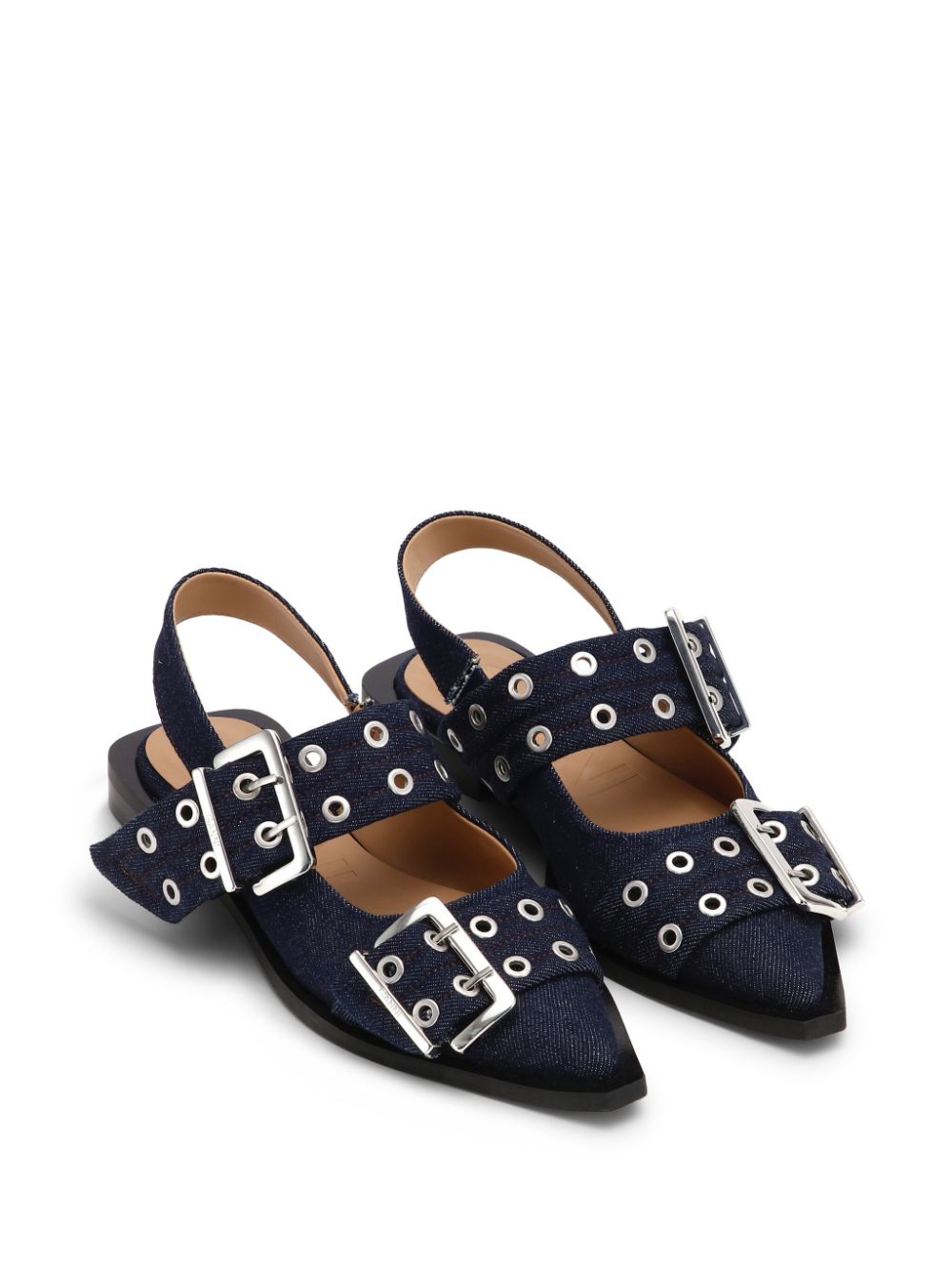 GANNI Flat shoes Blue hover