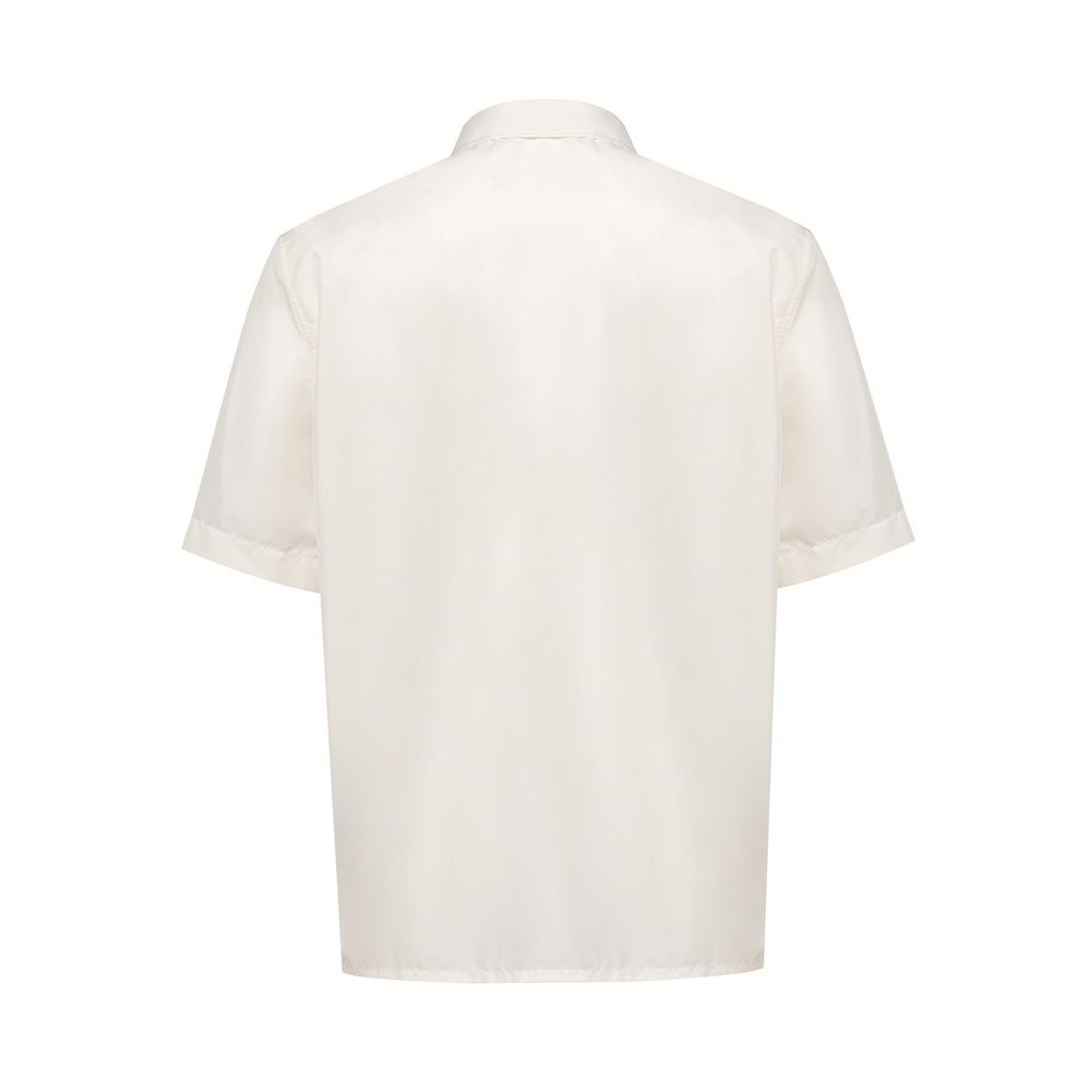 White Polyester Shortsleeve Shirt hover