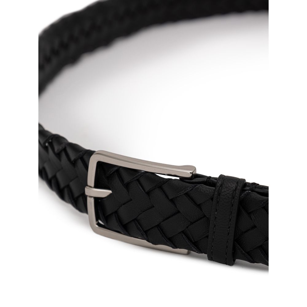 Black Leather Regular Belt hover